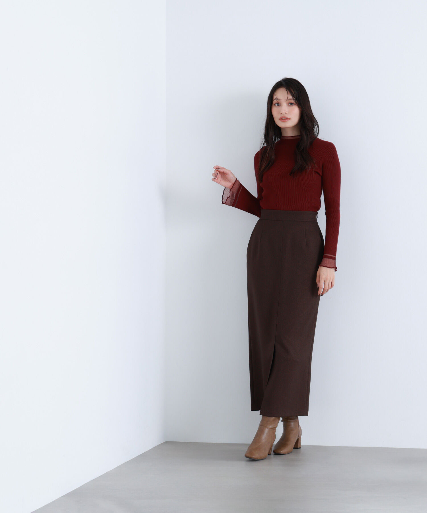  「&ldquo;さりげな&rdquo;シアースリーブニット」|ニット・セーター|