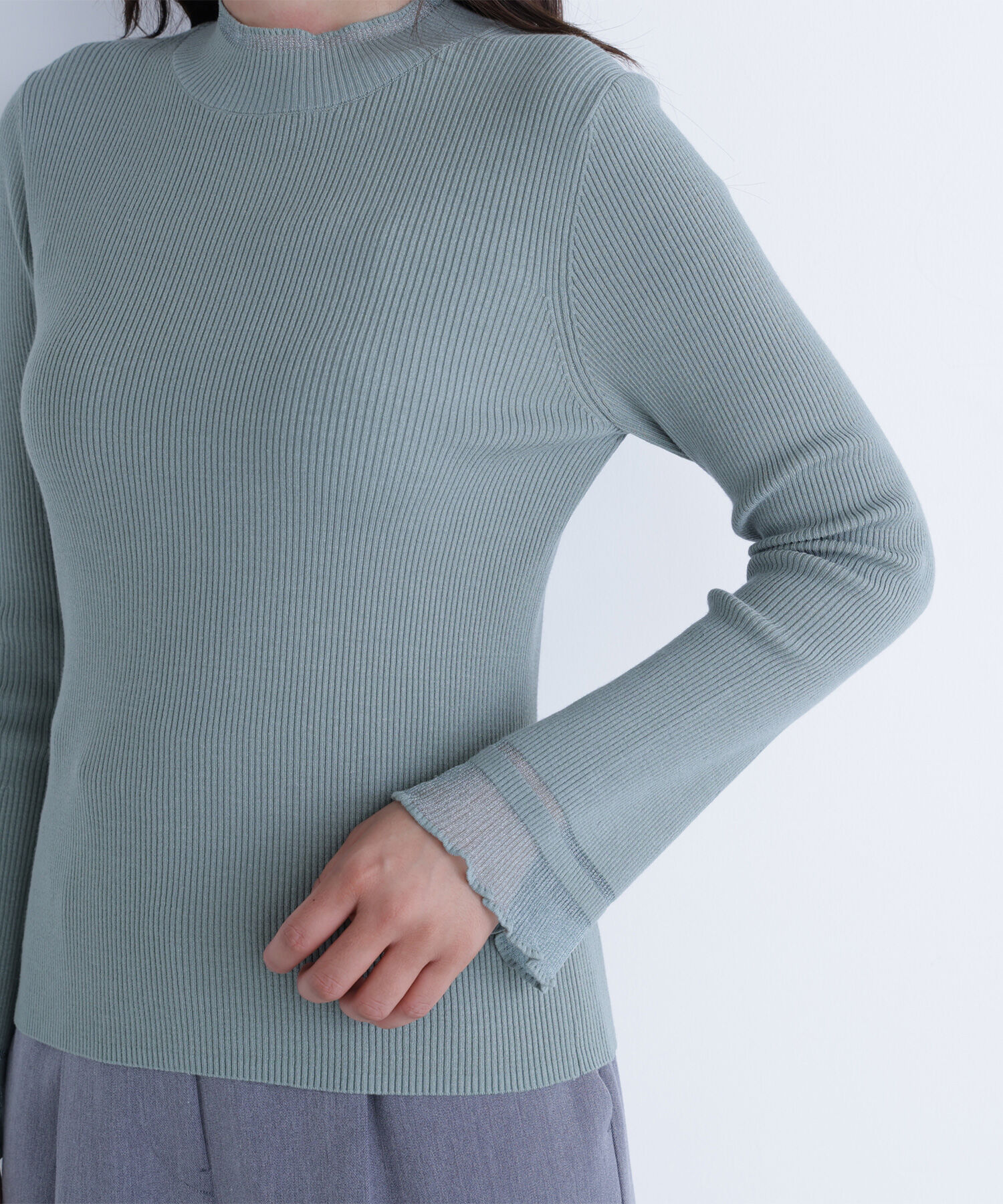  「&ldquo;さりげな&rdquo;シアースリーブニット」|ニット・セーター|