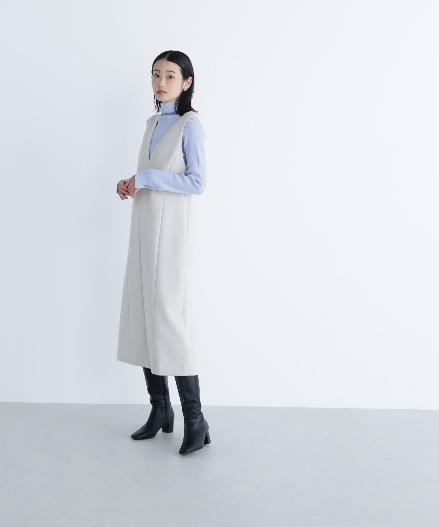  「圧縮ジャージーシリーズ ジャンパースカート」|ワンピース|