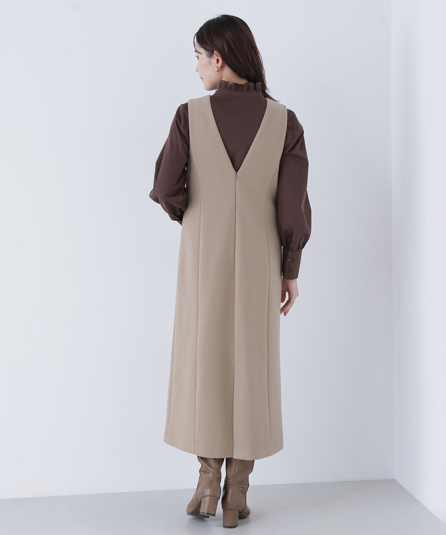  「圧縮ジャージーシリーズ ジャンパースカート」|ワンピース|