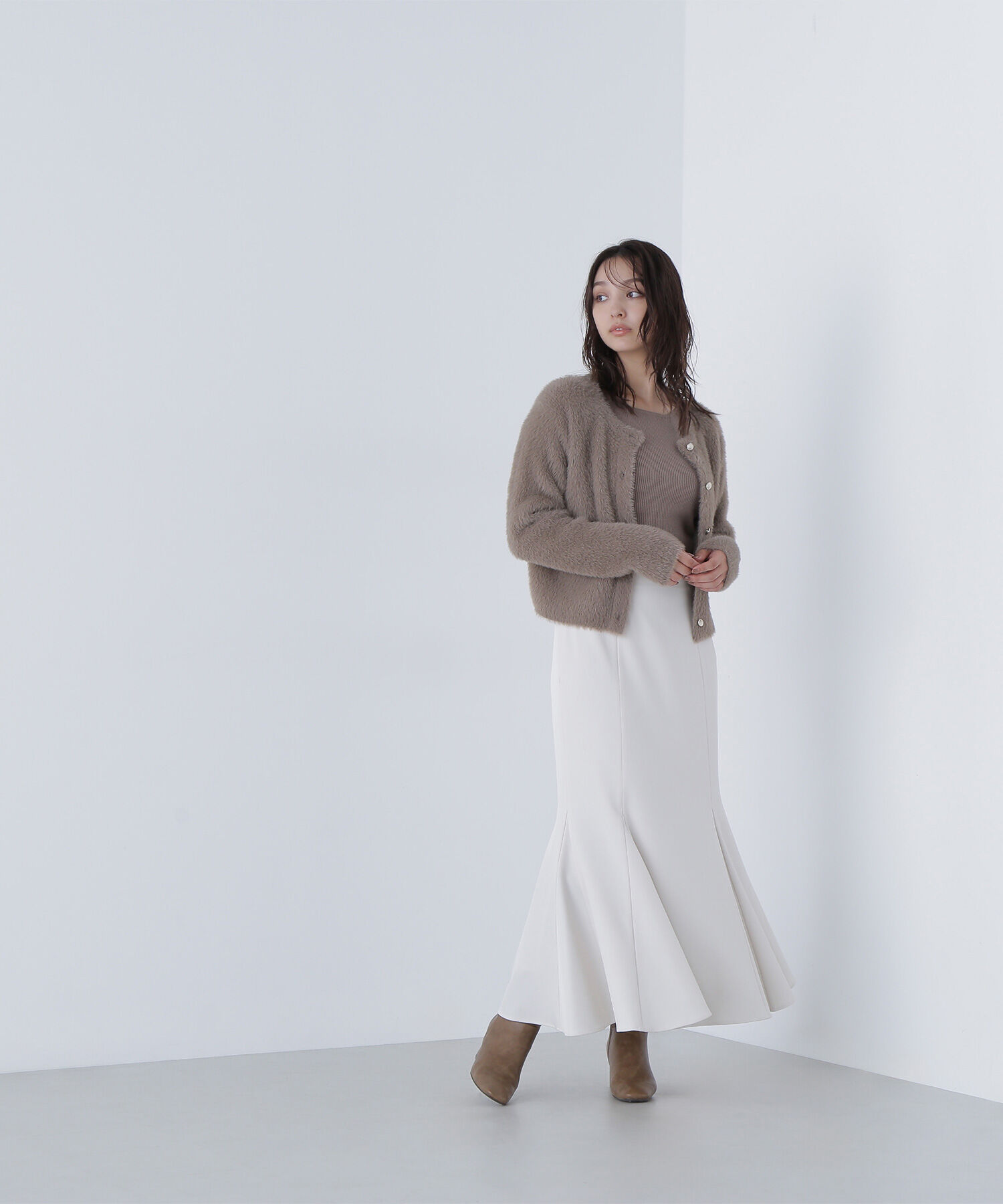  「&ldquo;ふわ＆リブ&rdquo;アンサンブルニット」|ニット・セーター|