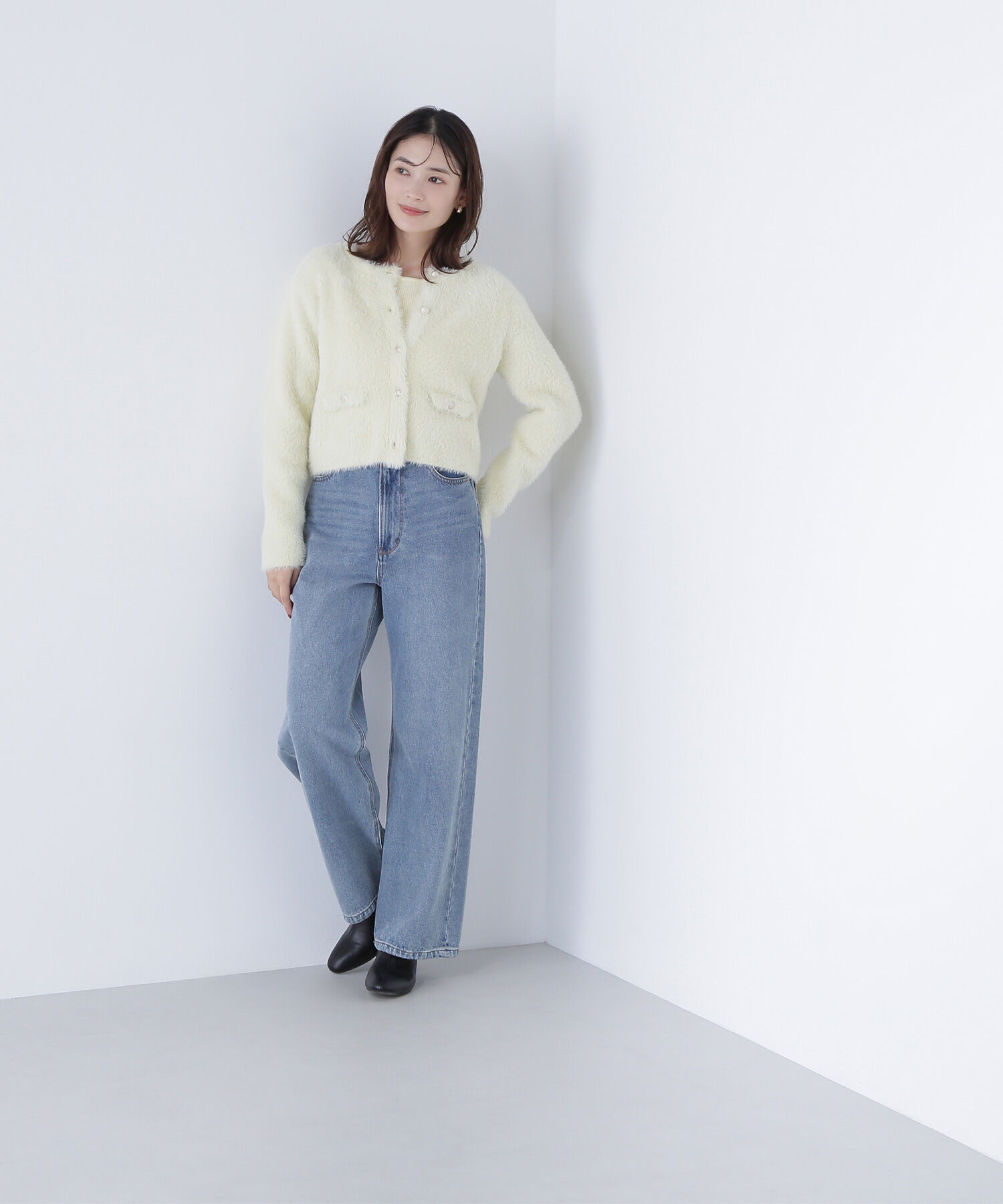  「&ldquo;ふわ＆リブ&rdquo;アンサンブルニット」|ニット・セーター|