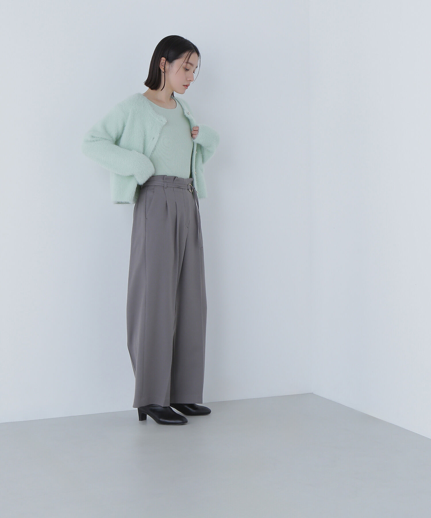  「&ldquo;ふわ＆リブ&rdquo;アンサンブルニット」|ニット・セーター|