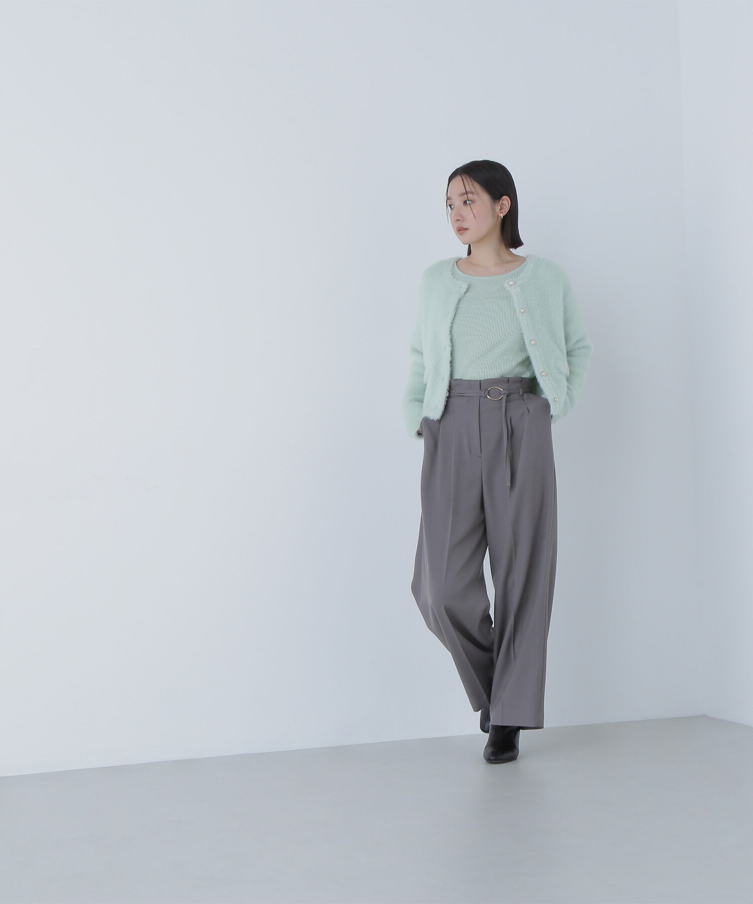  「&ldquo;ふわ＆リブ&rdquo;アンサンブルニット」|ニット・セーター|