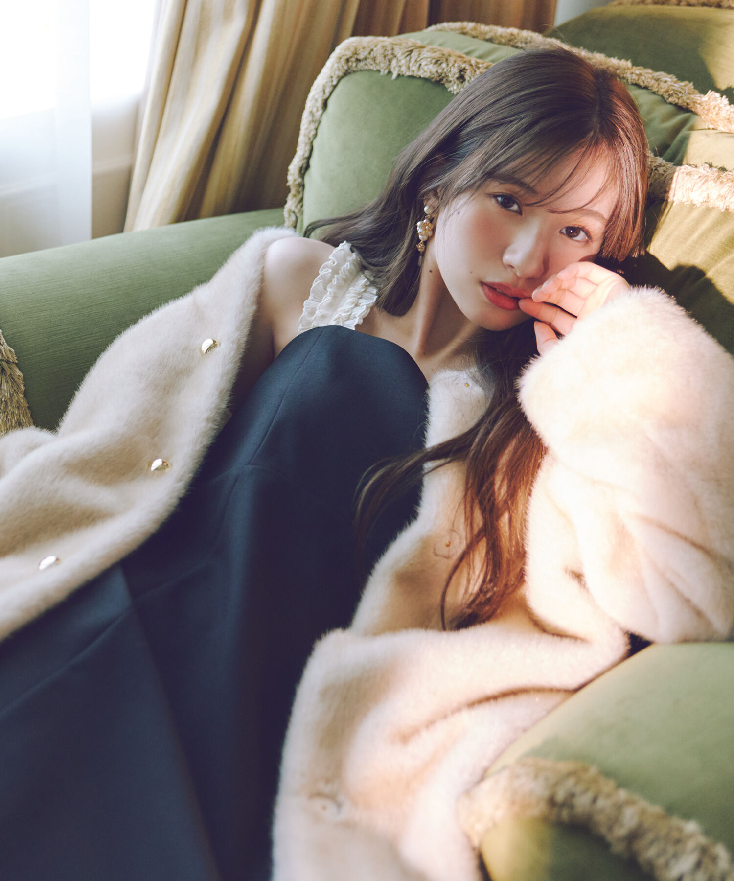  「フリルショルダージャンスカ」|ワンピース|ブラック系2