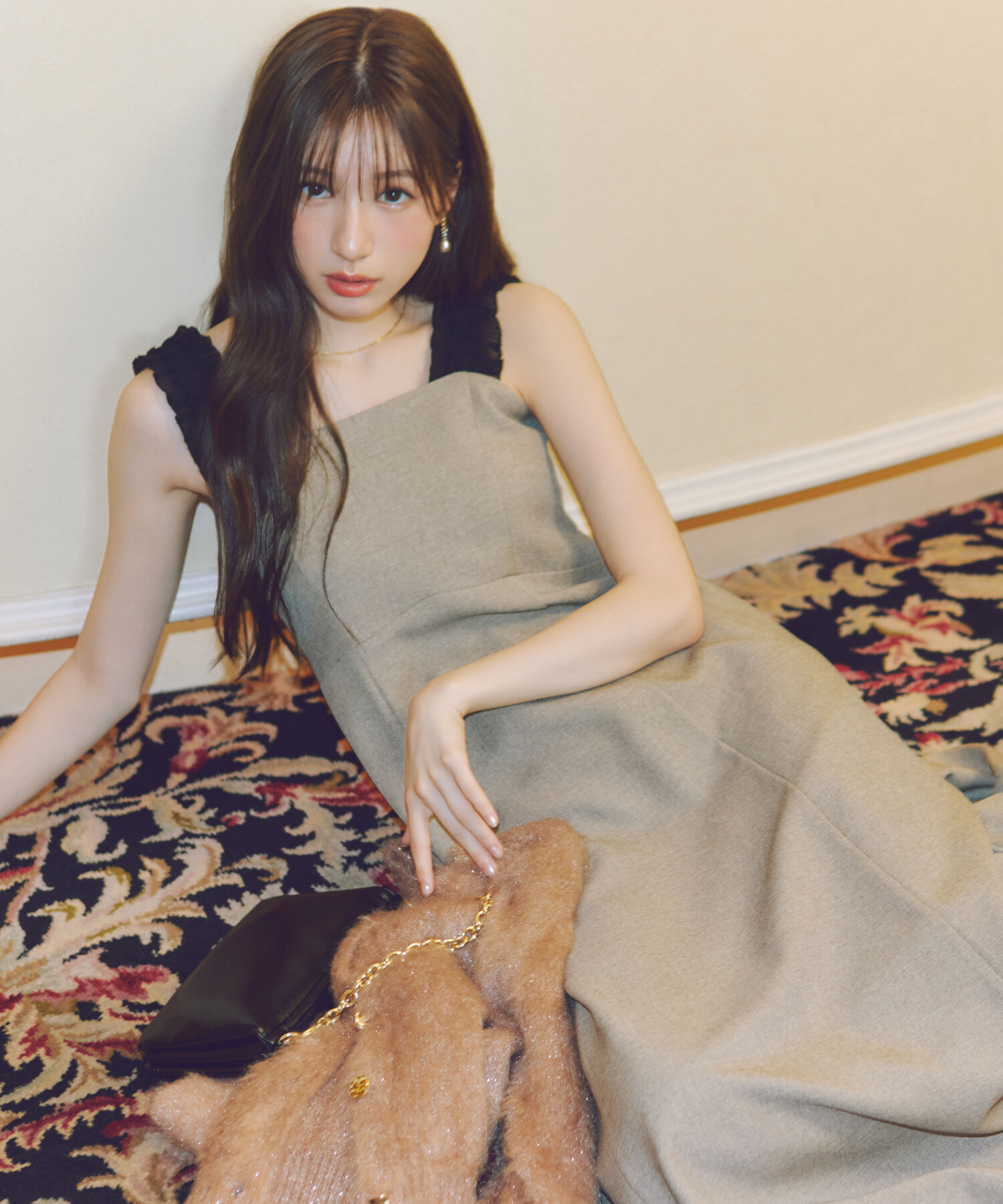  「フリルショルダージャンスカ」|ワンピース|ベージュ系2