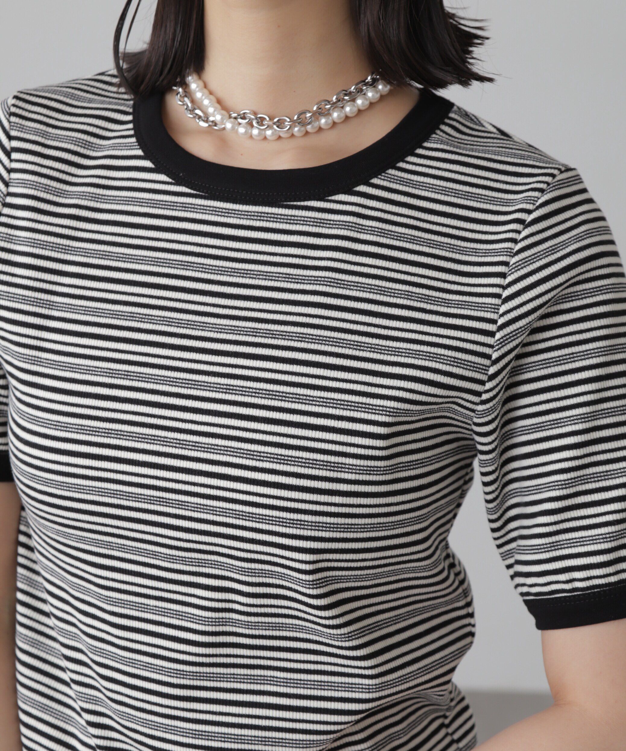  「ランダムボーダーカットソー」|Tシャツ・カットソー|