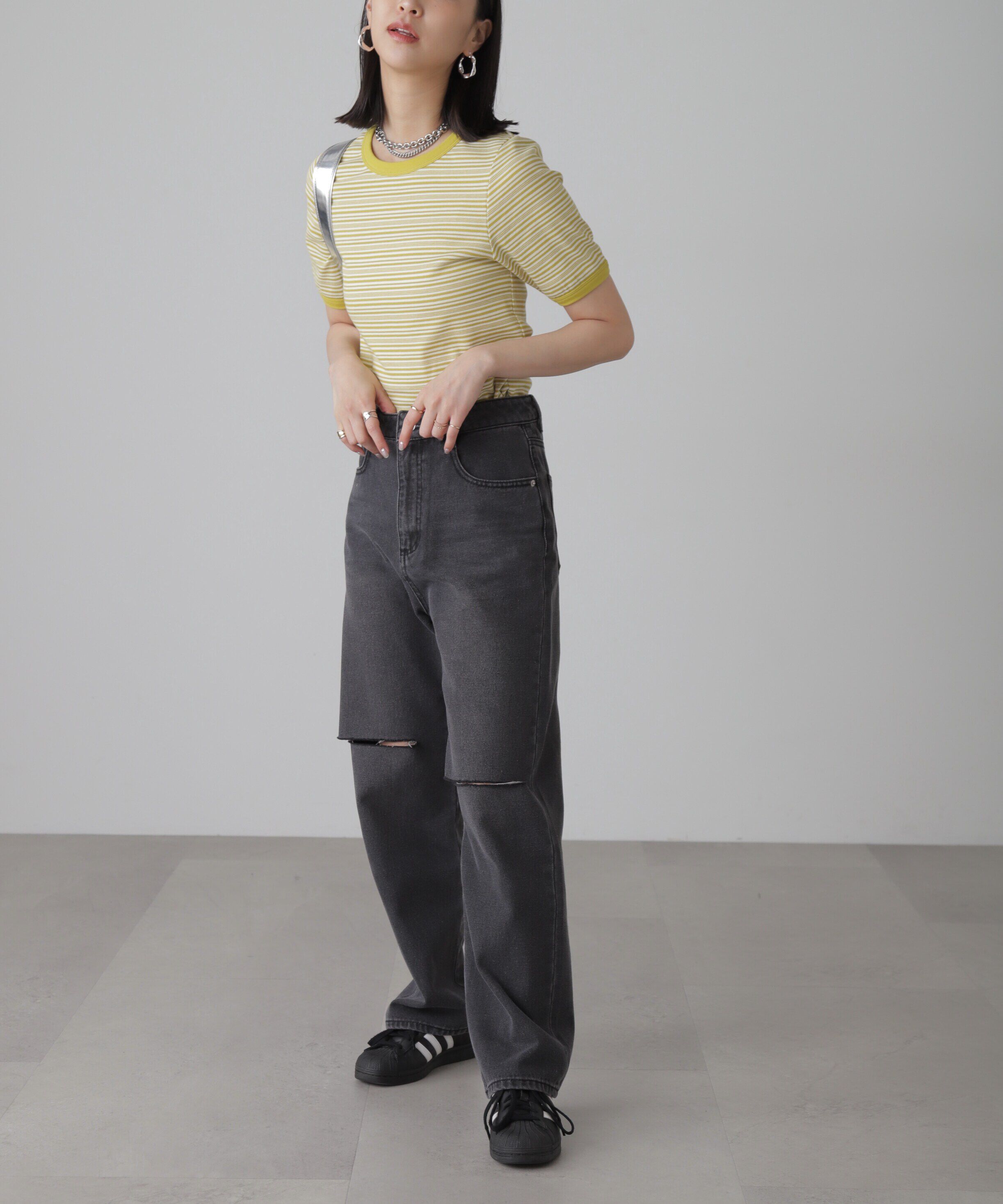  「ランダムボーダーカットソー」|Tシャツ・カットソー|