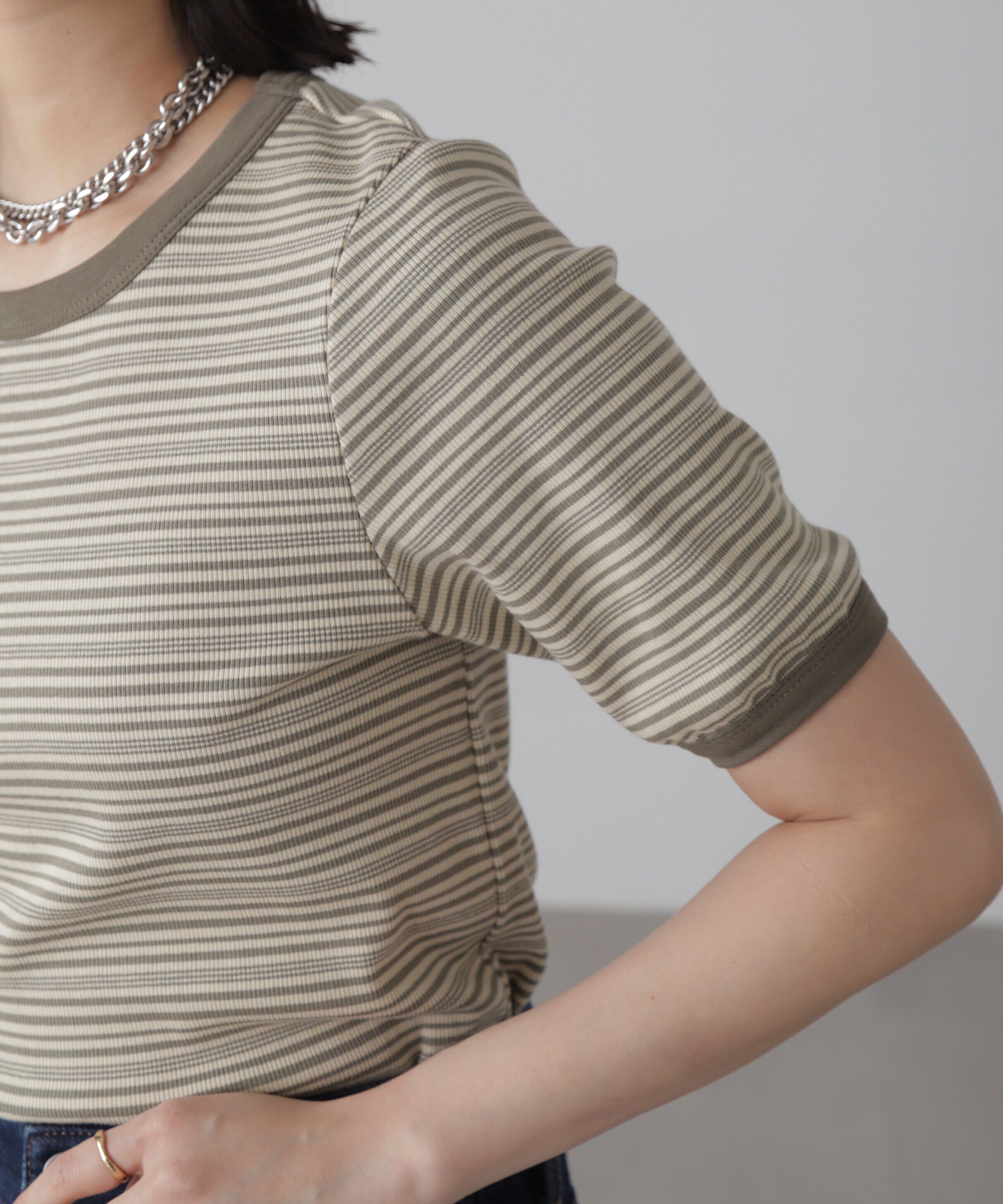  「ランダムボーダーカットソー」|Tシャツ・カットソー|