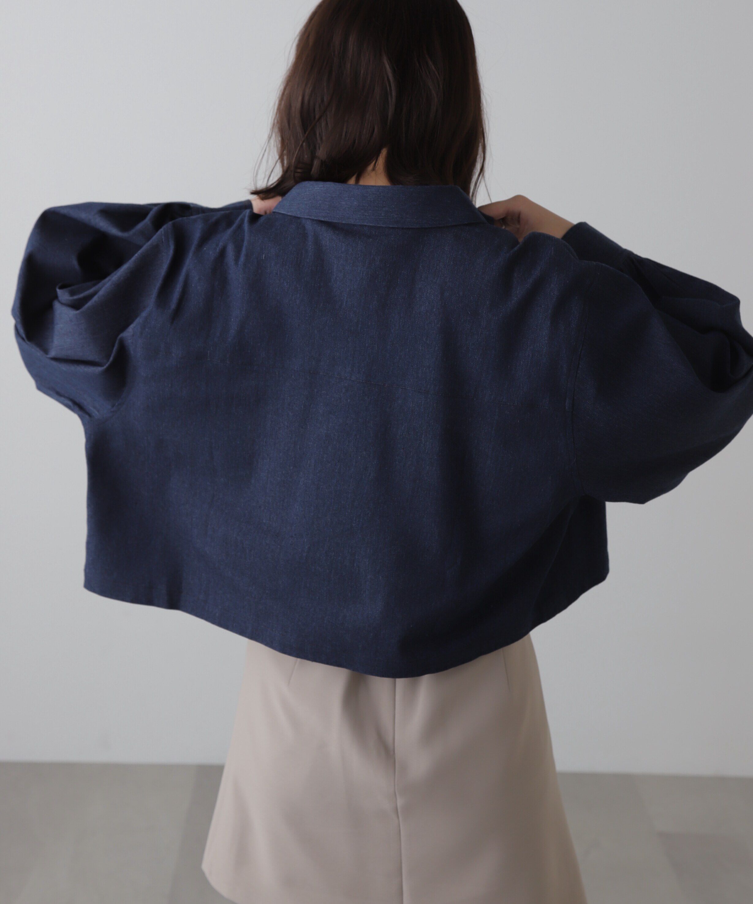  「ビッグポケットショート丈シャツ」|シャツ・ブラウス|