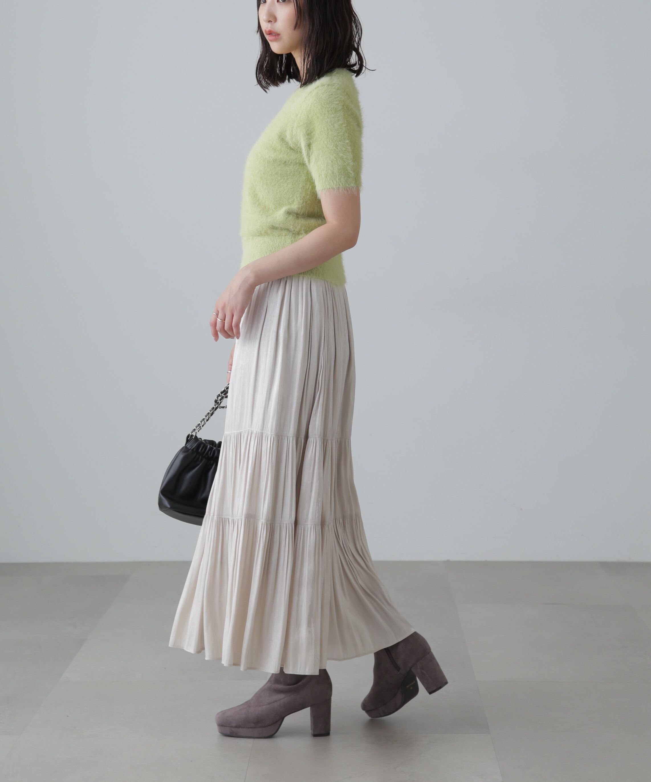  「シャギー半袖ニット」|ニット・セーター|