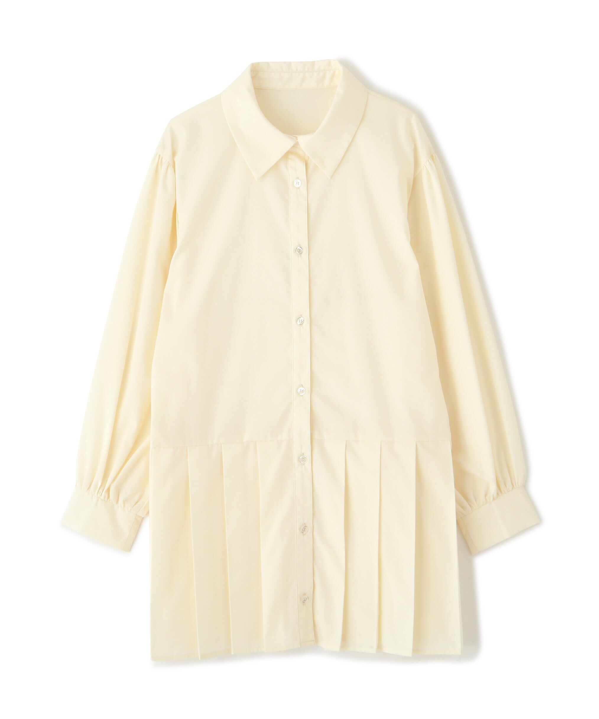  「プリーツティアードシャツミニワンピース」|ワンピース|