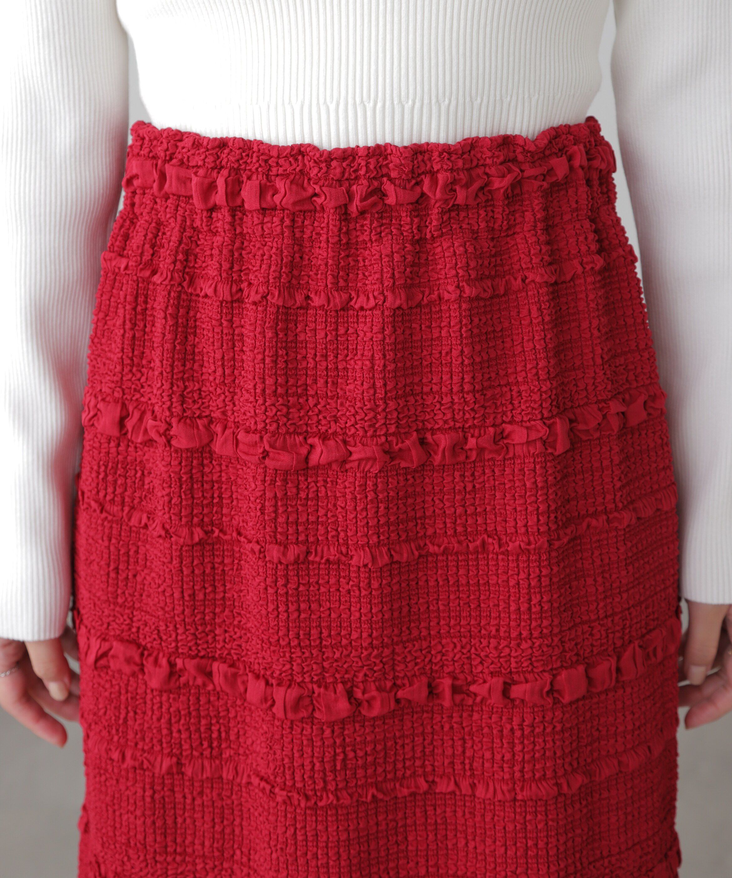  「ぽこぽこIラインスカート」|スカート|