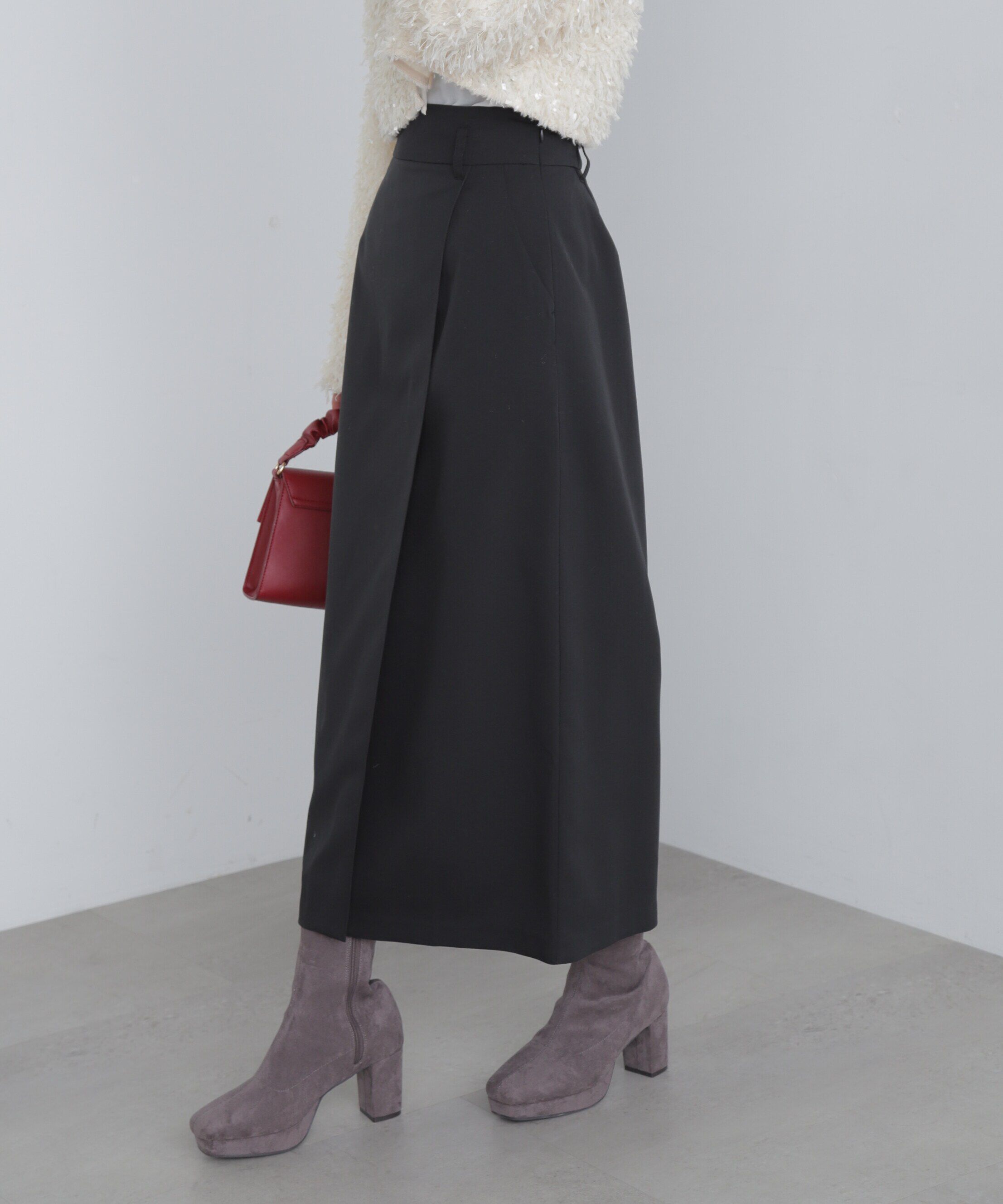  「ラップ風ナロースカート」|スカート|