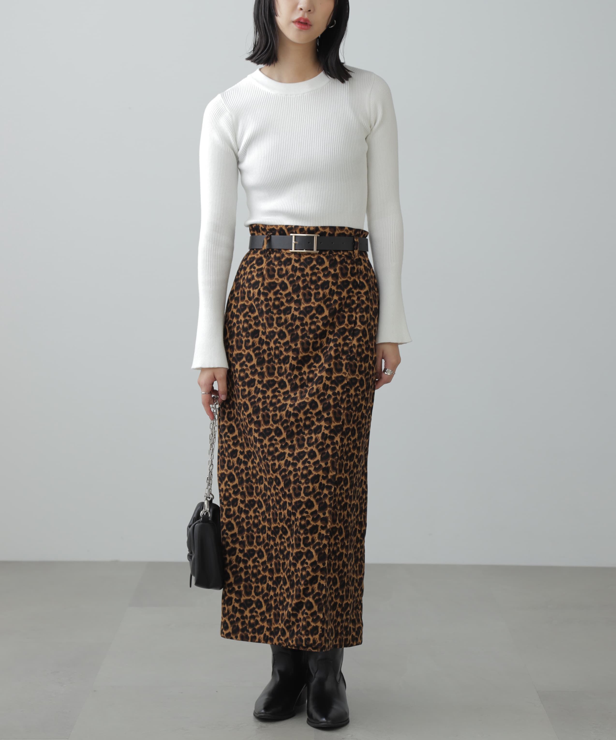  「ラップ風ナロースカート」|スカート|