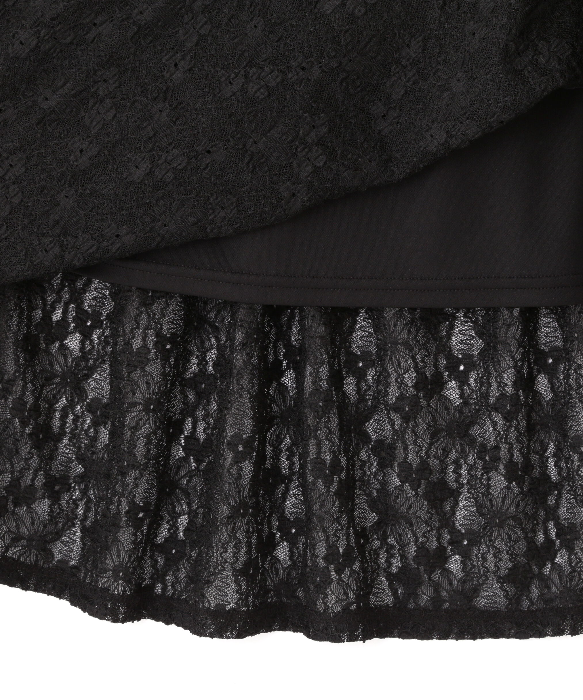  「レースティアードフレアスカート」|スカート|