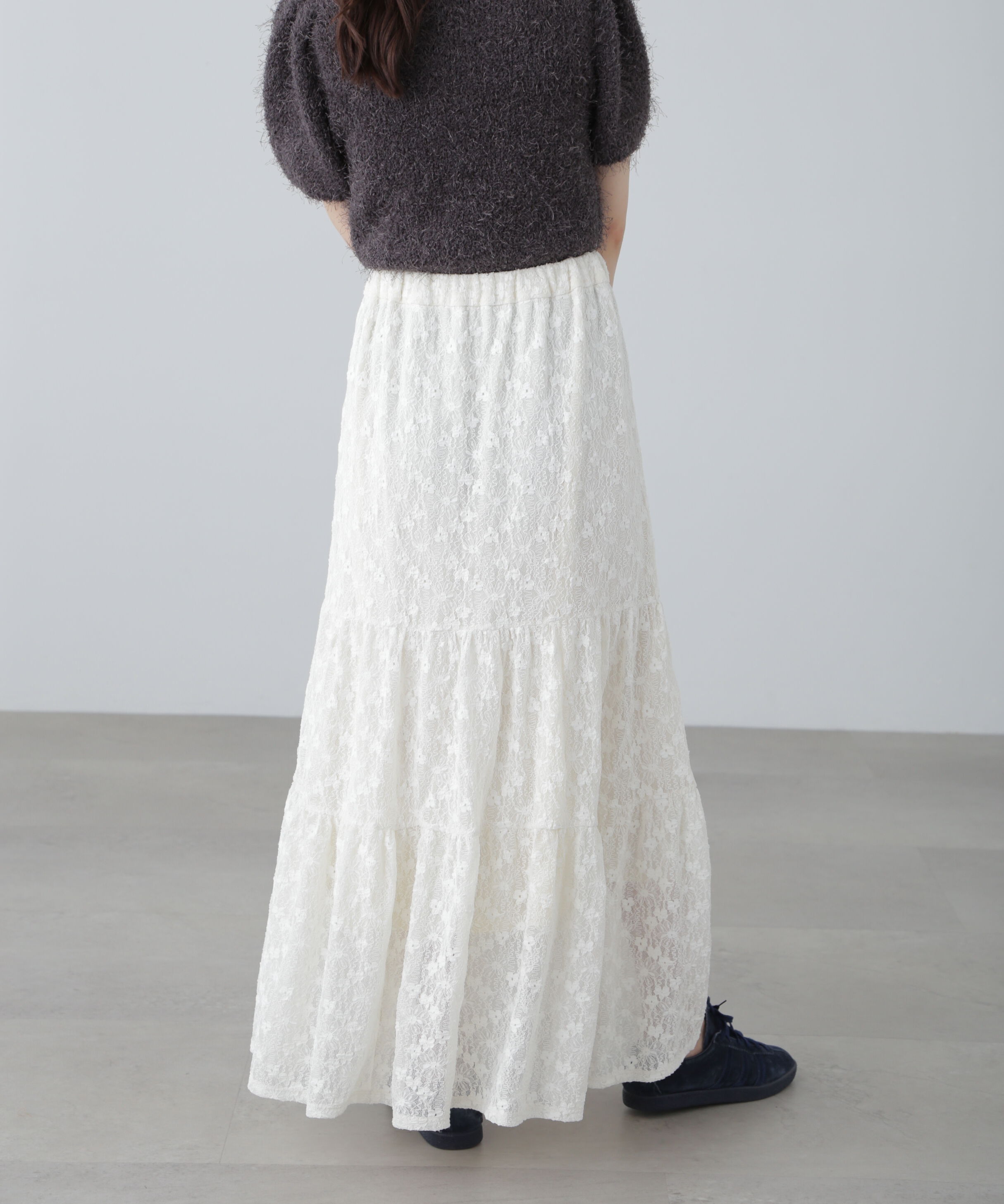  「レースティアードフレアスカート」|スカート|