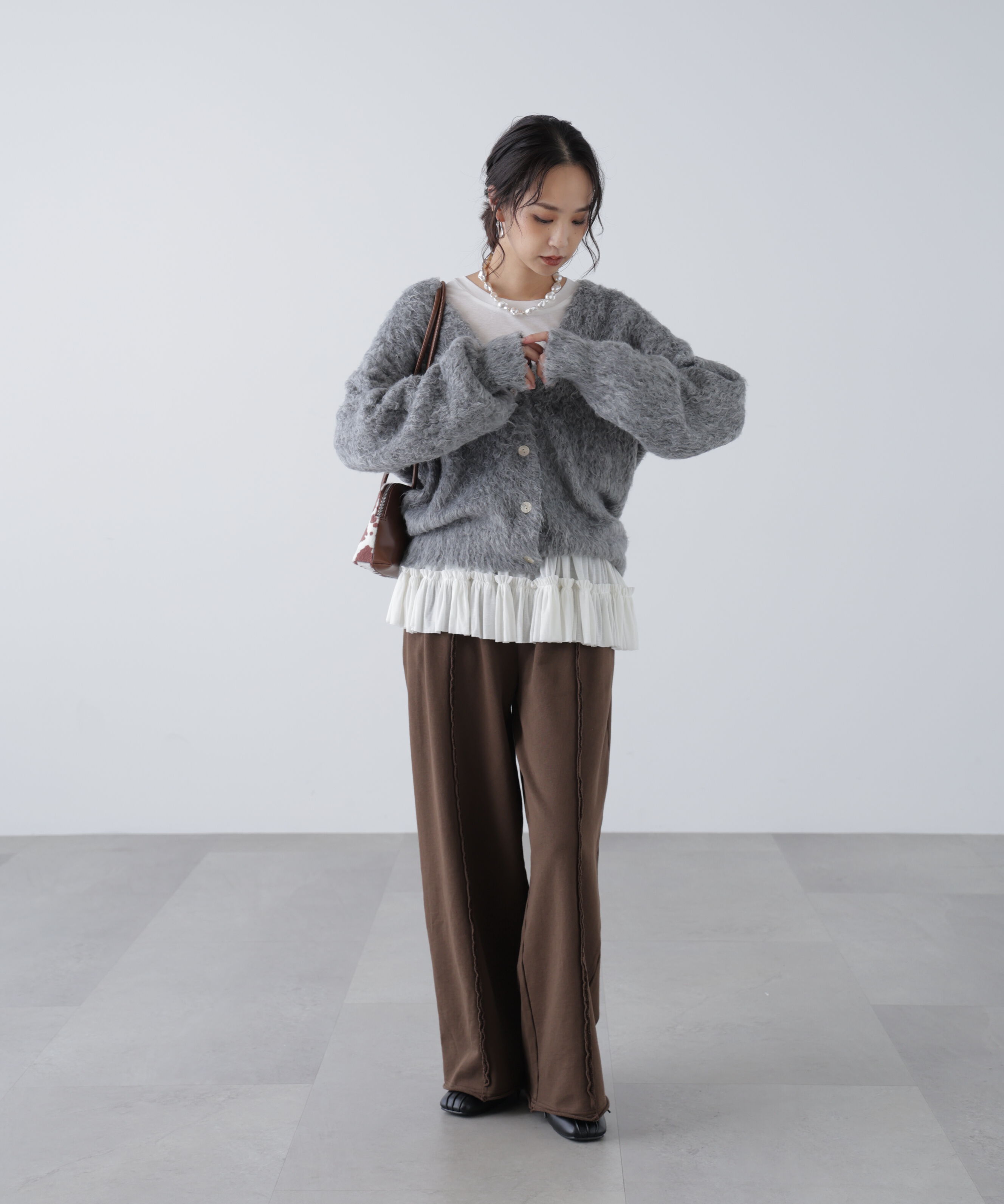  「長袖裾フリルカットソー」|Tシャツ・カットソー|