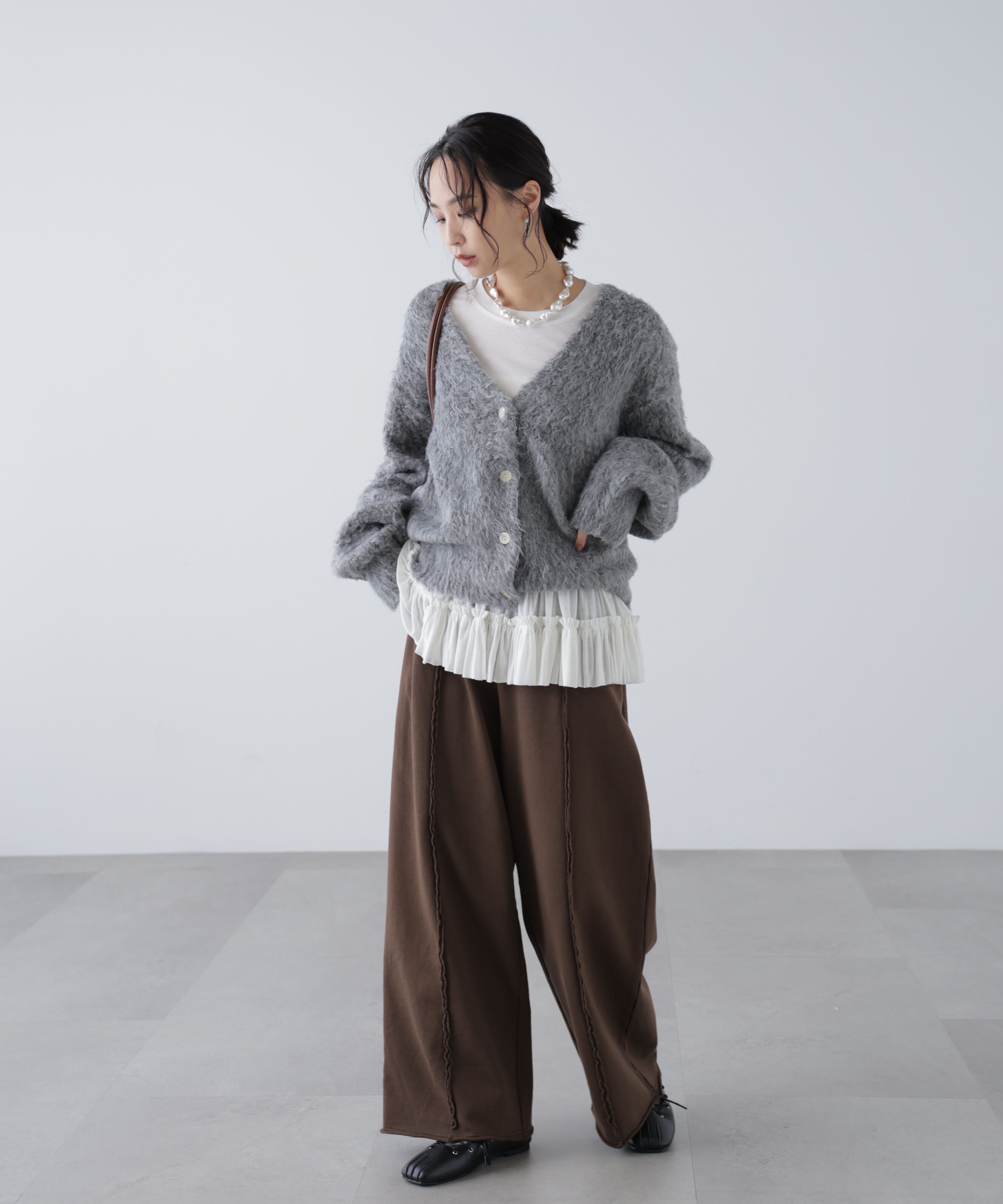  「長袖裾フリルカットソー」|Tシャツ・カットソー|