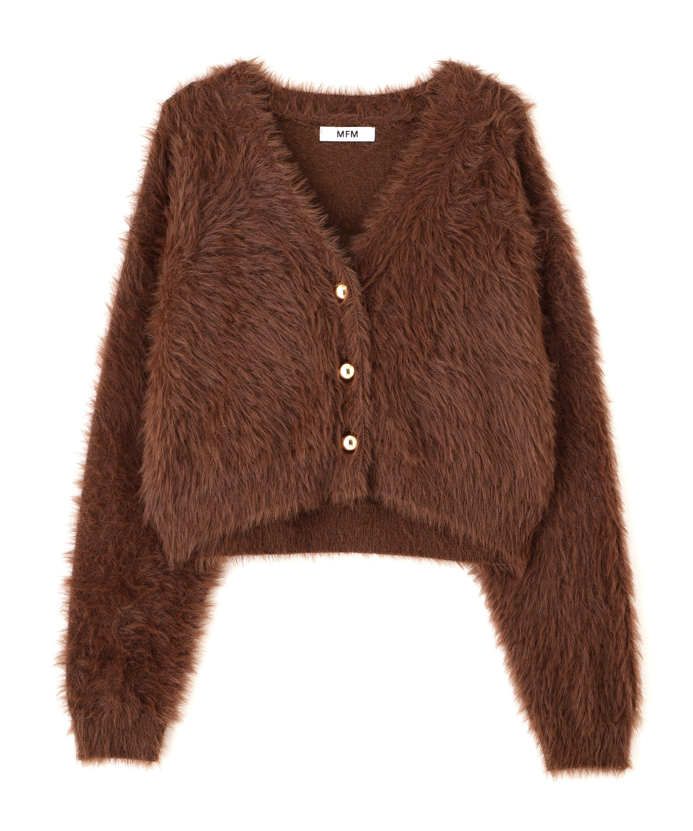  「金ボタンロングシャギーニットカーディガン〈ＭＦＭ〉」|ニット・セーター|