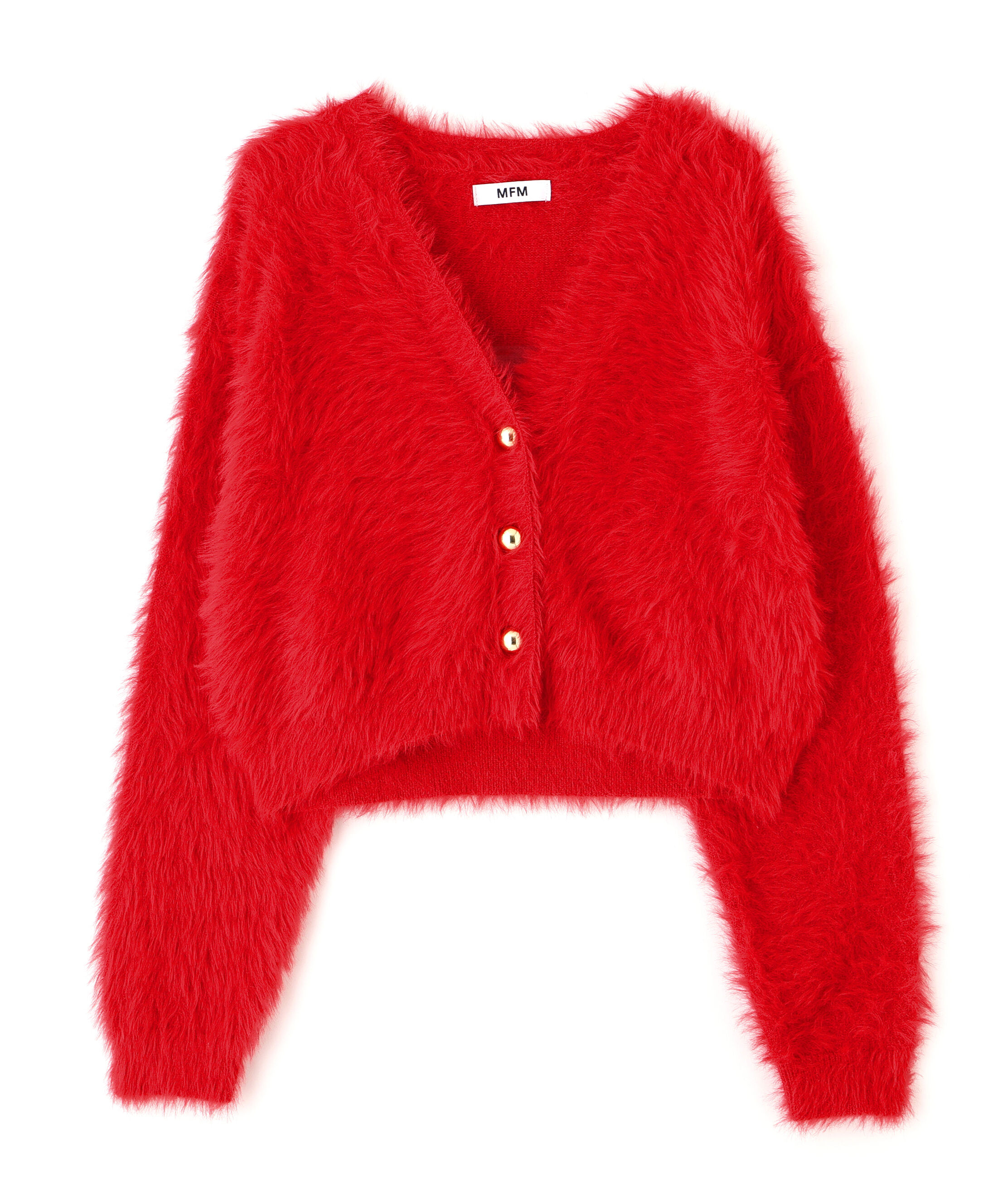  「金ボタンロングシャギーニットカーディガン〈ＭＦＭ〉」|ニット・セーター|