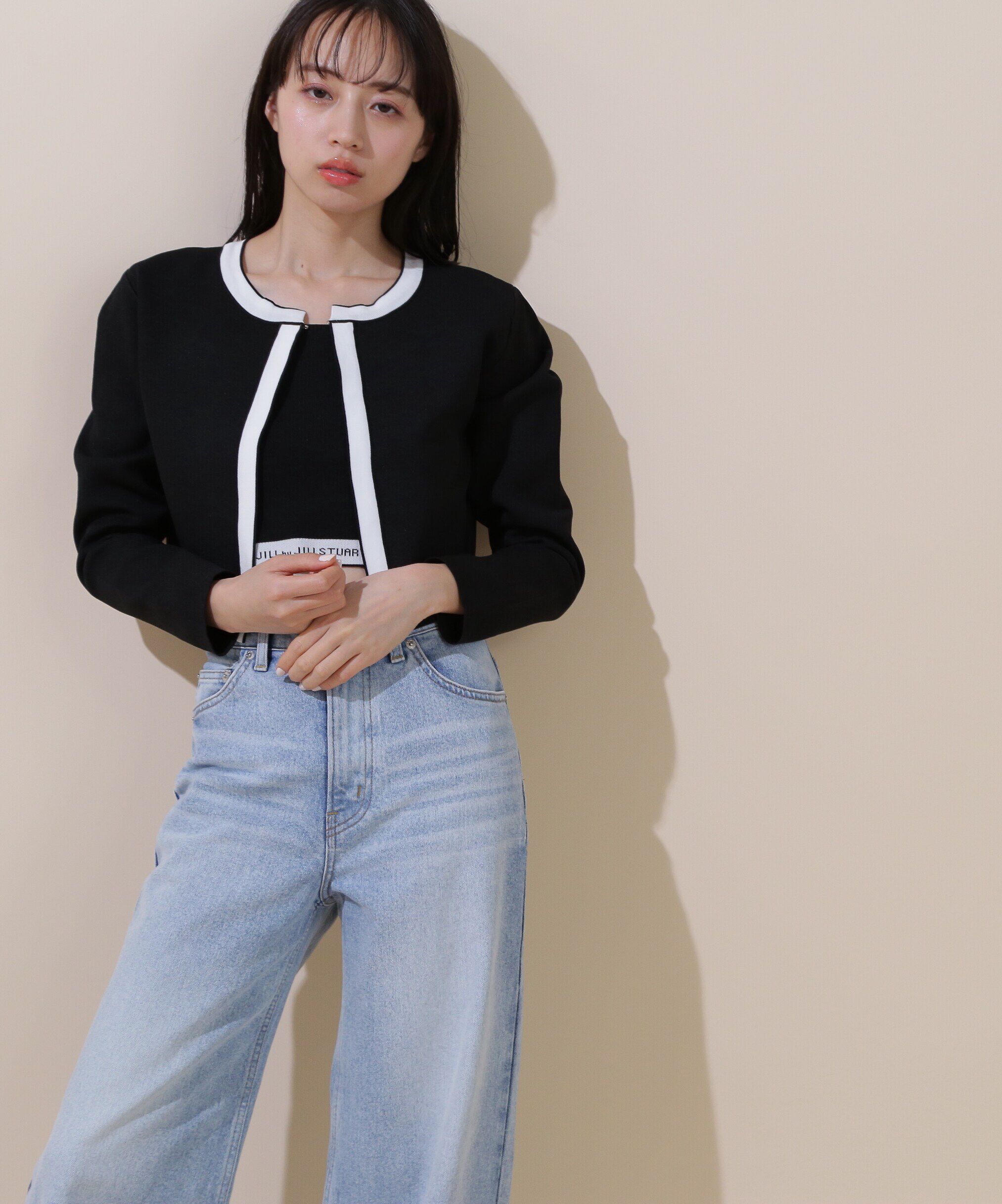  「◇ロゴジャガードビスチェアンサンブル　WEB限定カラー：ピンク」|ニット・セーター|