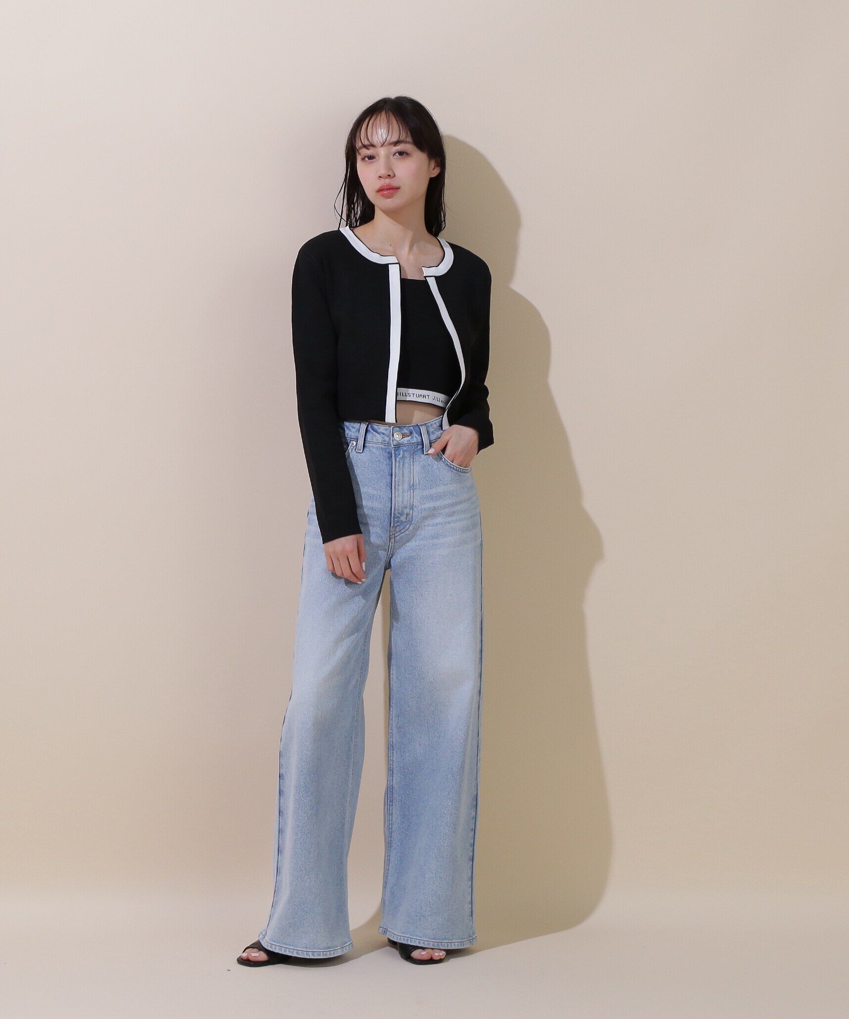  「◇ロゴジャガードビスチェアンサンブル　WEB限定カラー：ピンク」|ニット・セーター|