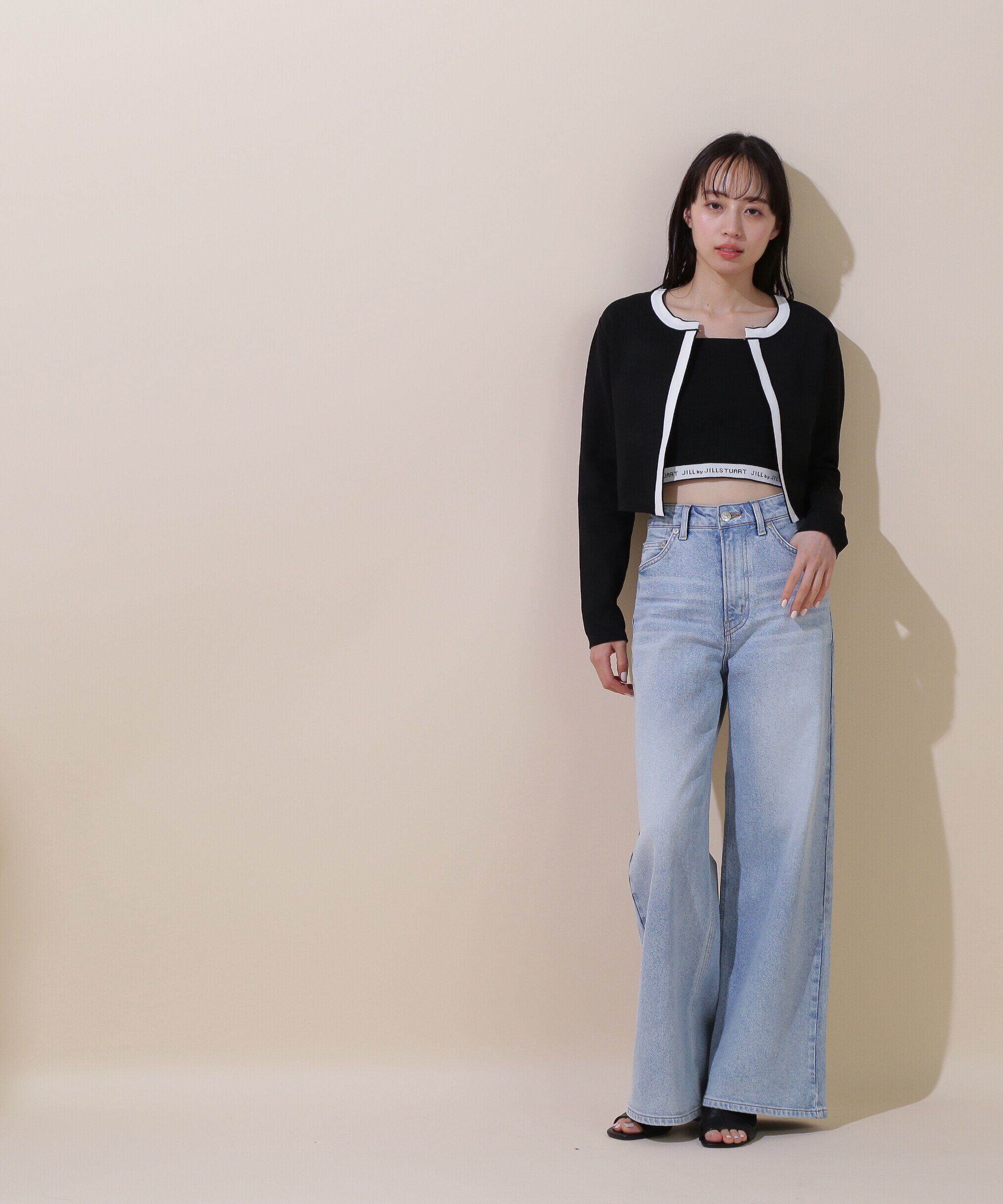  「◇ロゴジャガードビスチェアンサンブル　WEB限定カラー：ピンク」|ニット・セーター|