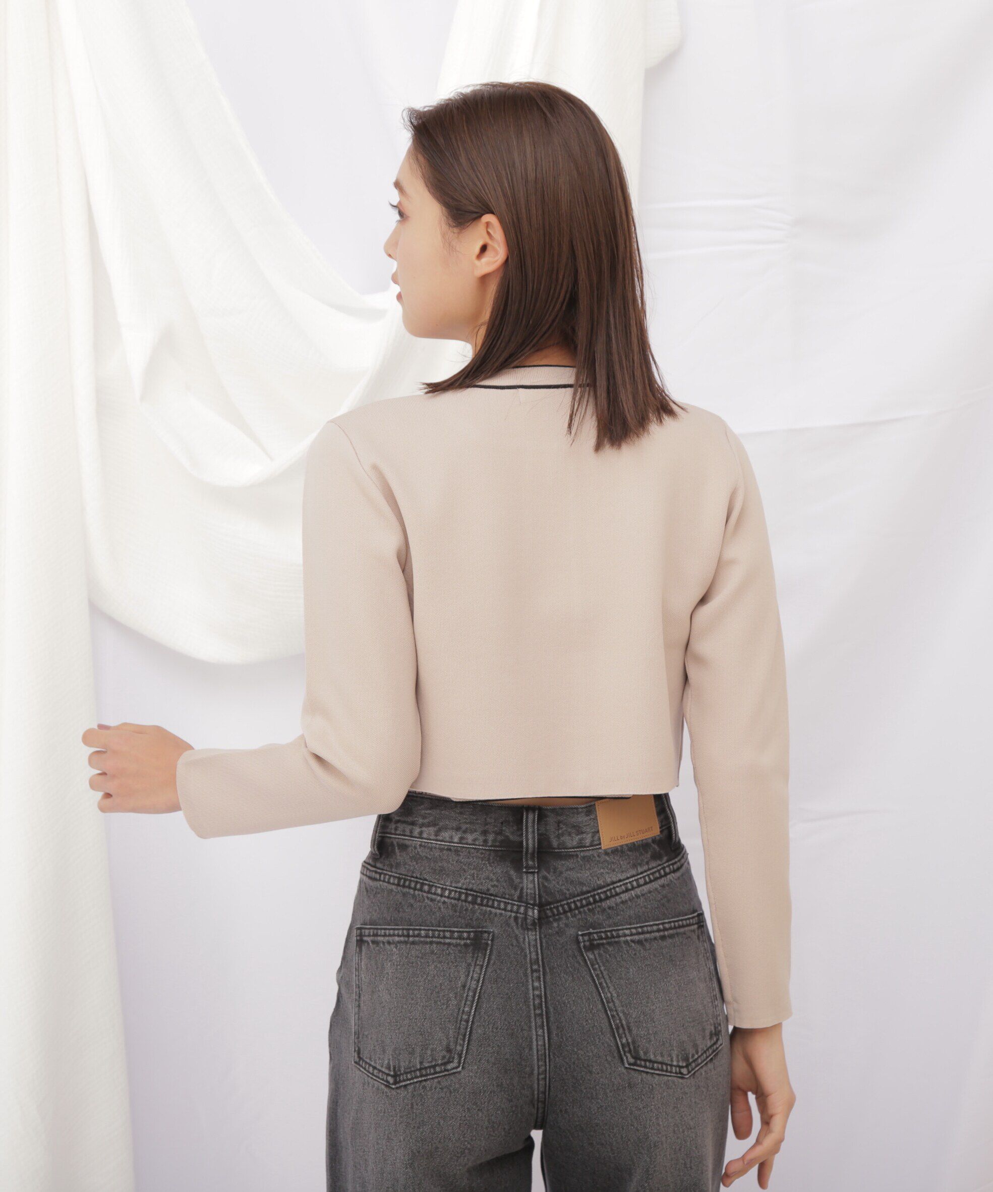  「◇ロゴジャガードビスチェアンサンブル　WEB限定カラー：ピンク」|ニット・セーター|