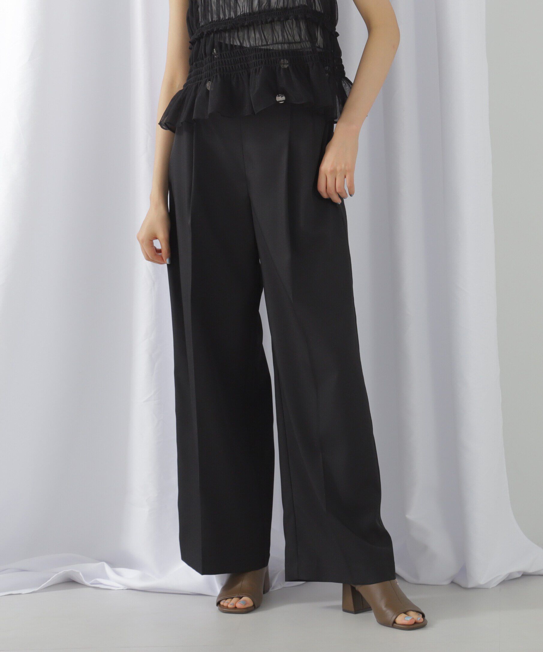  「ハンマーメタルワイドパンツ」|その他|ブラック