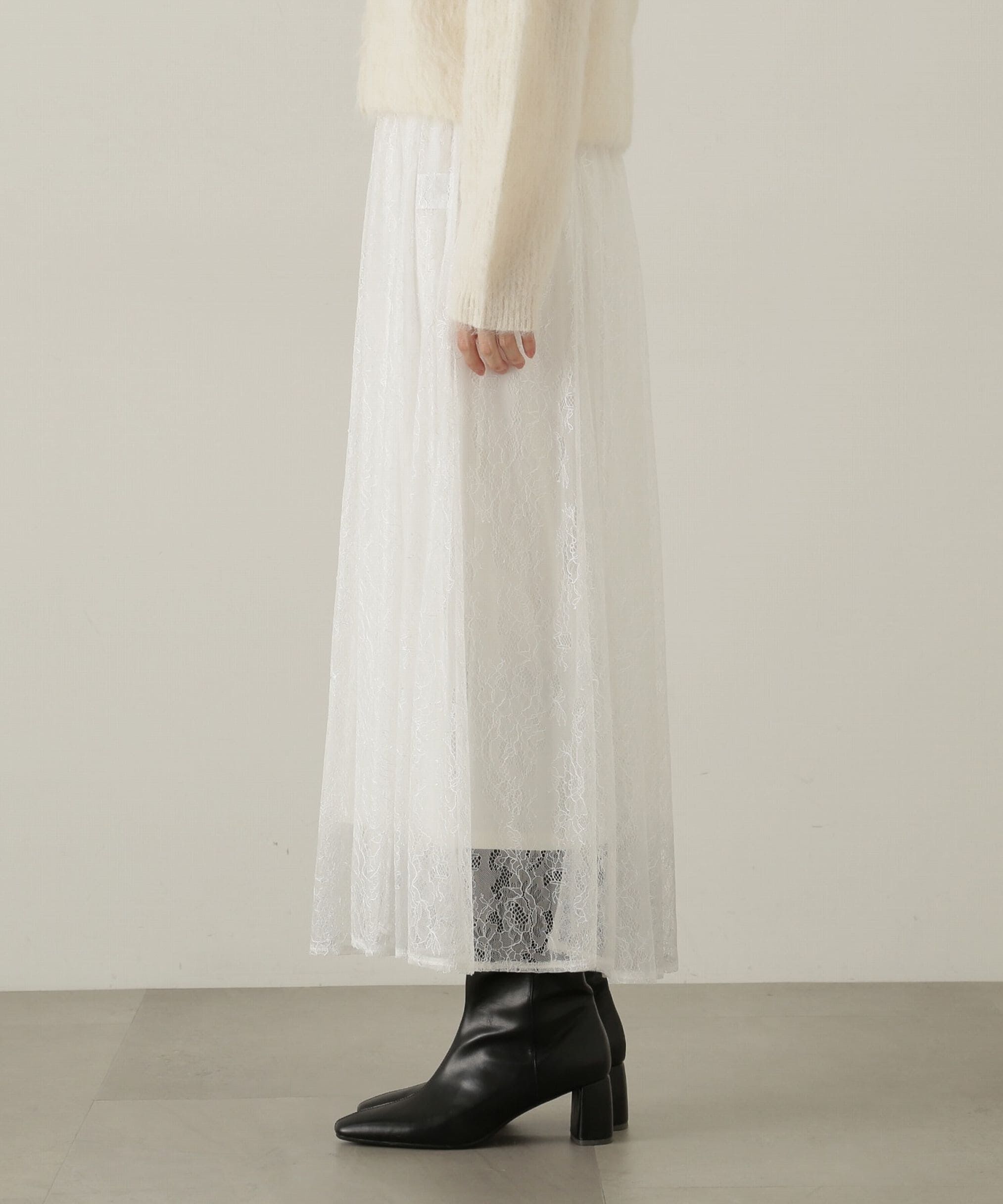 PROPORTION BODY DRESSING「ギャザーレーススカート　24AW」|スカート|