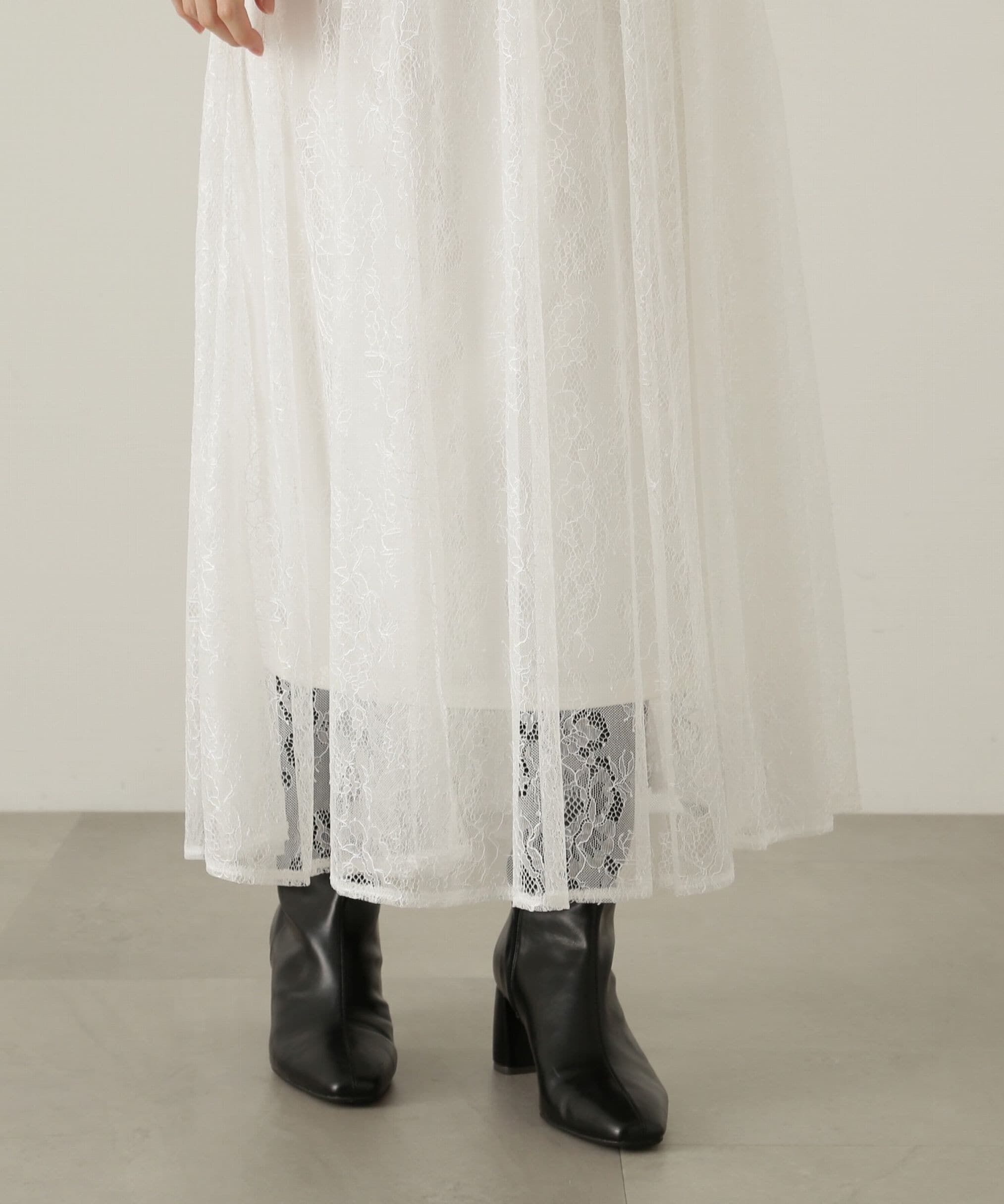 PROPORTION BODY DRESSING「ギャザーレーススカート　24AW」|スカート|