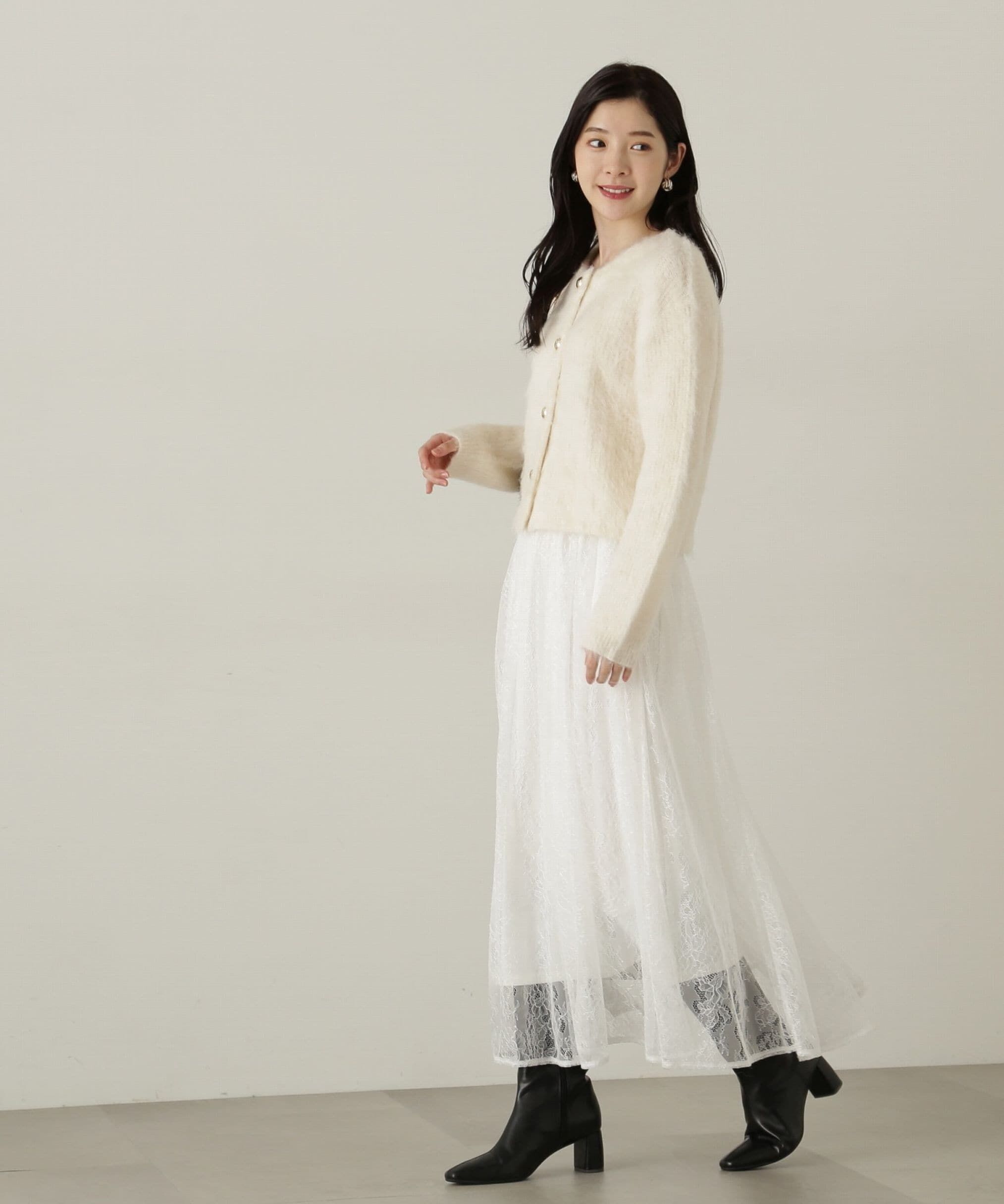 PROPORTION BODY DRESSING「ギャザーレーススカート　24AW」|スカート|