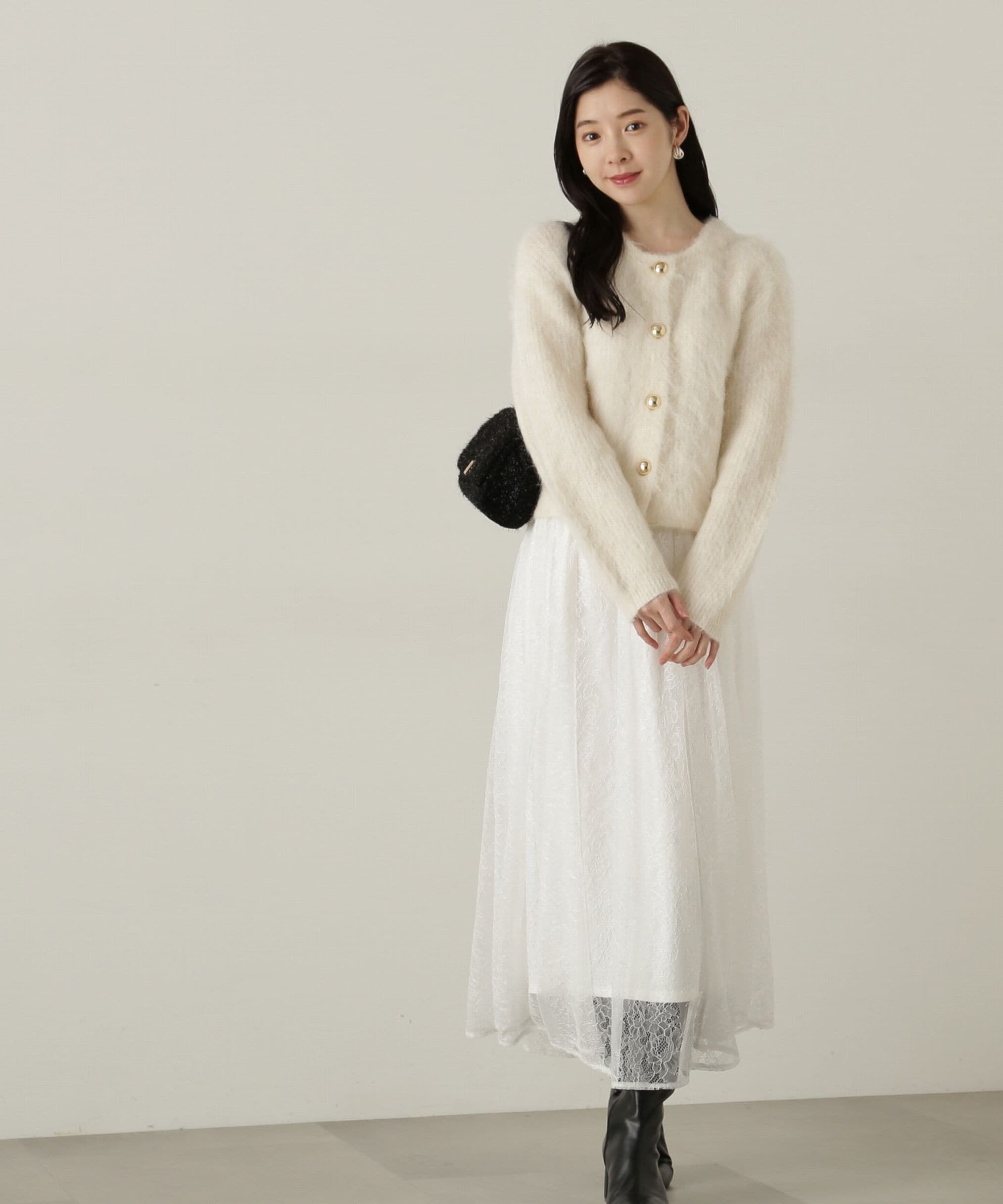 PROPORTION BODY DRESSING「ギャザーレーススカート　24AW」|スカート|