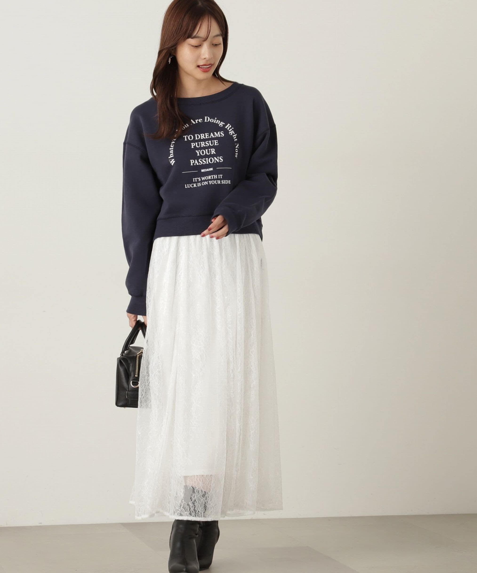 PROPORTION BODY DRESSING「ギャザーレーススカート　24AW」|スカート|