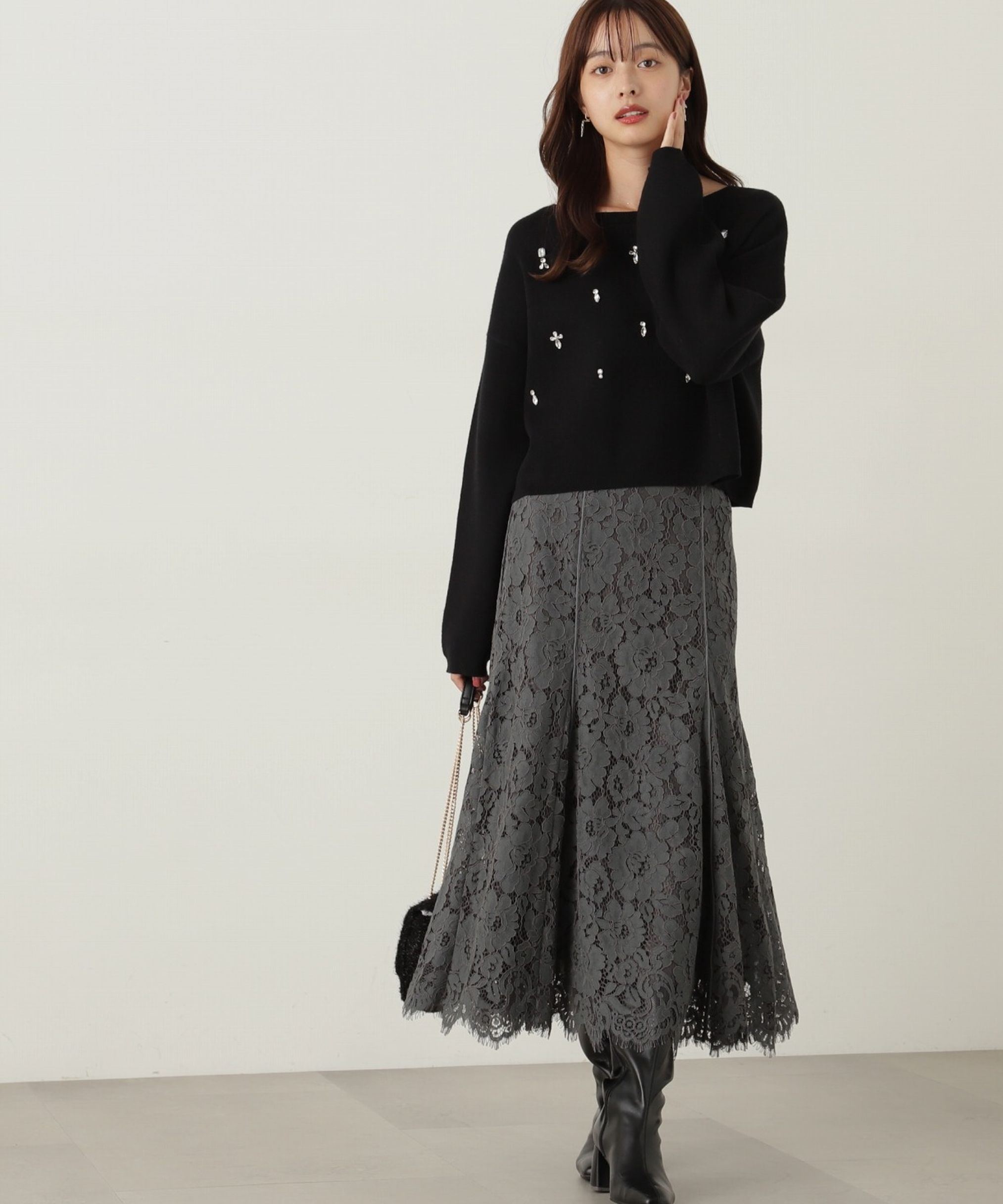 PROPORTION BODY DRESSING「コードレースマーメイドスカート」|スカート|