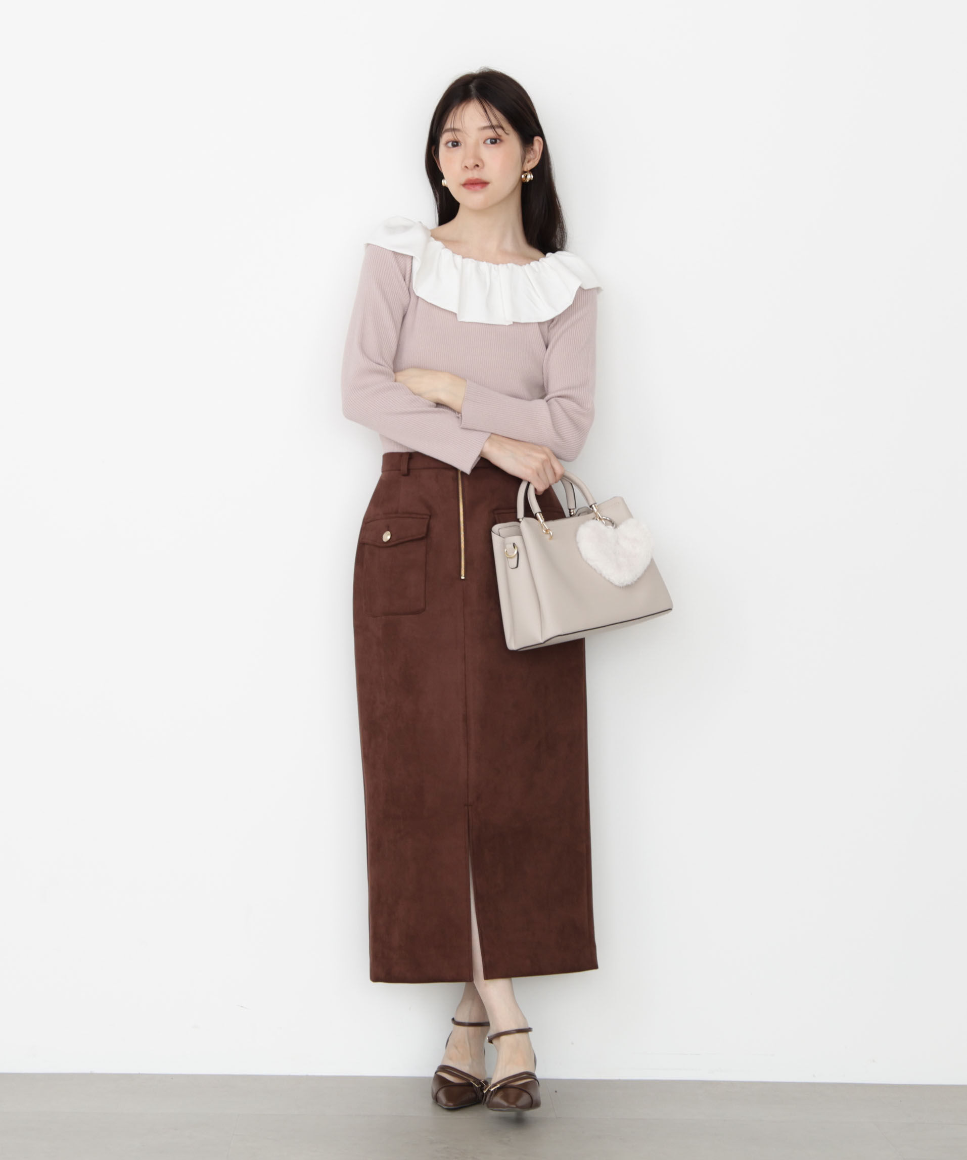 PROPORTION BODY DRESSING「ダンボールフェイクスエードタイトスカート 25AW」|スカート|