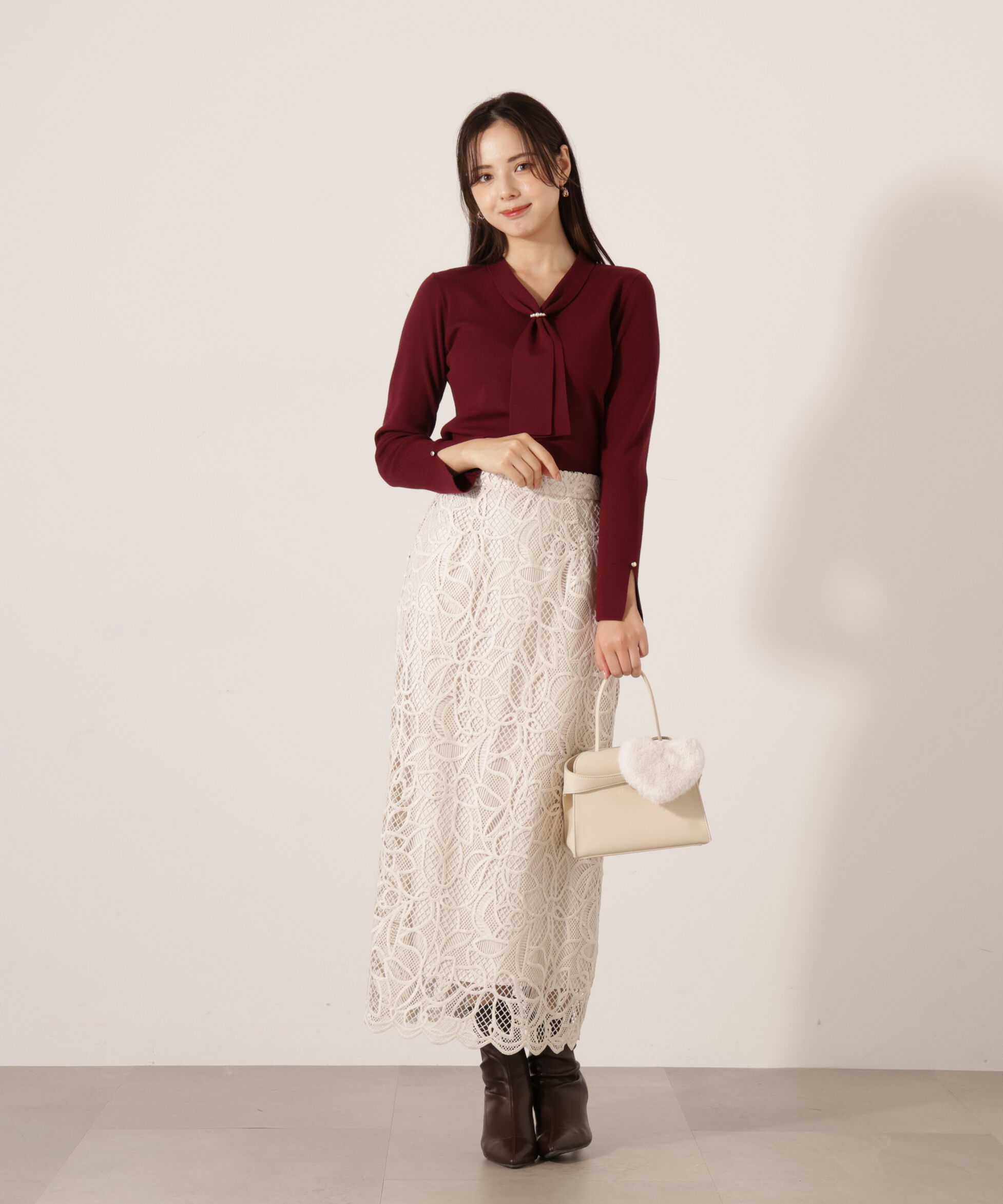 PROPORTION BODY DRESSING「ケミカルレースナロースカート 25AW」|スカート|