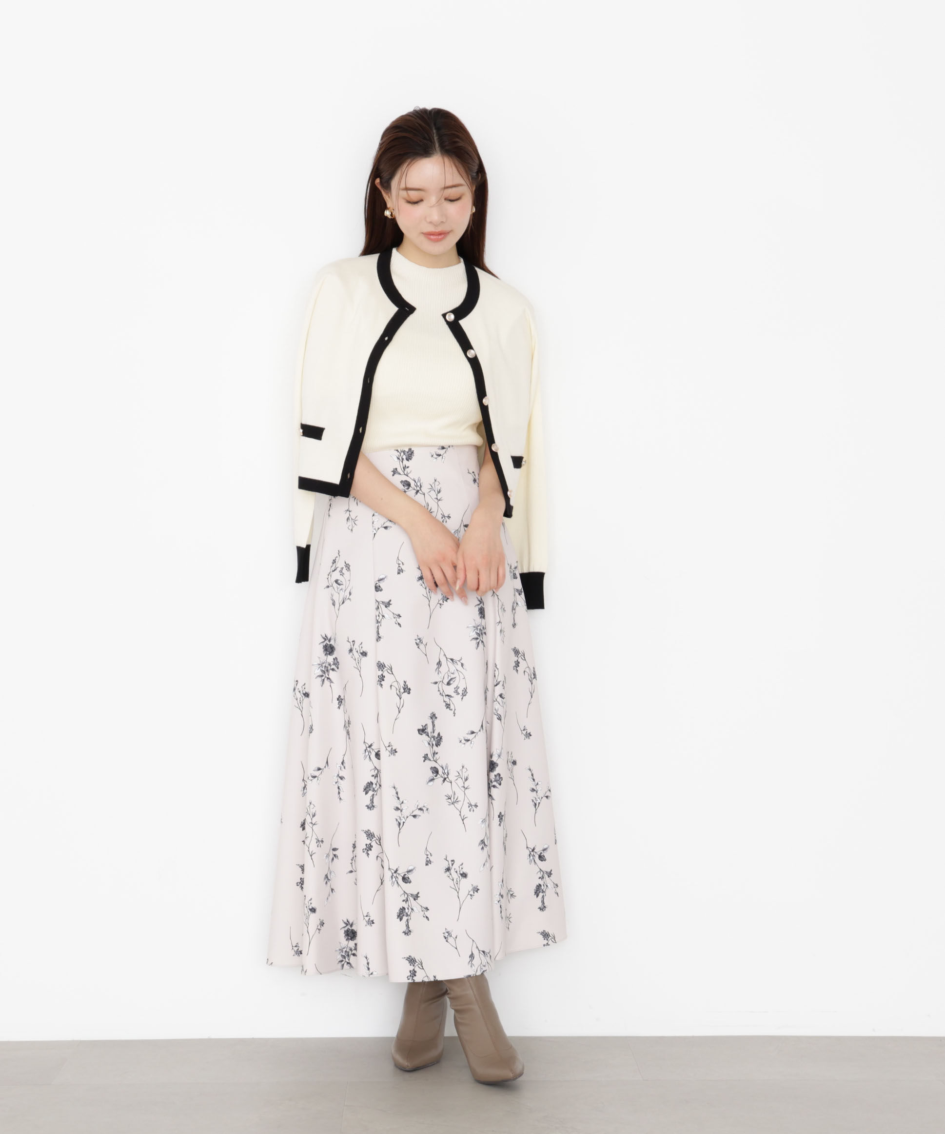 PROPORTION BODY DRESSING「＜ハンドウォッシャブル＞ニュアンス釦ニットアンサンブル 25AW」|ニット・セーター|