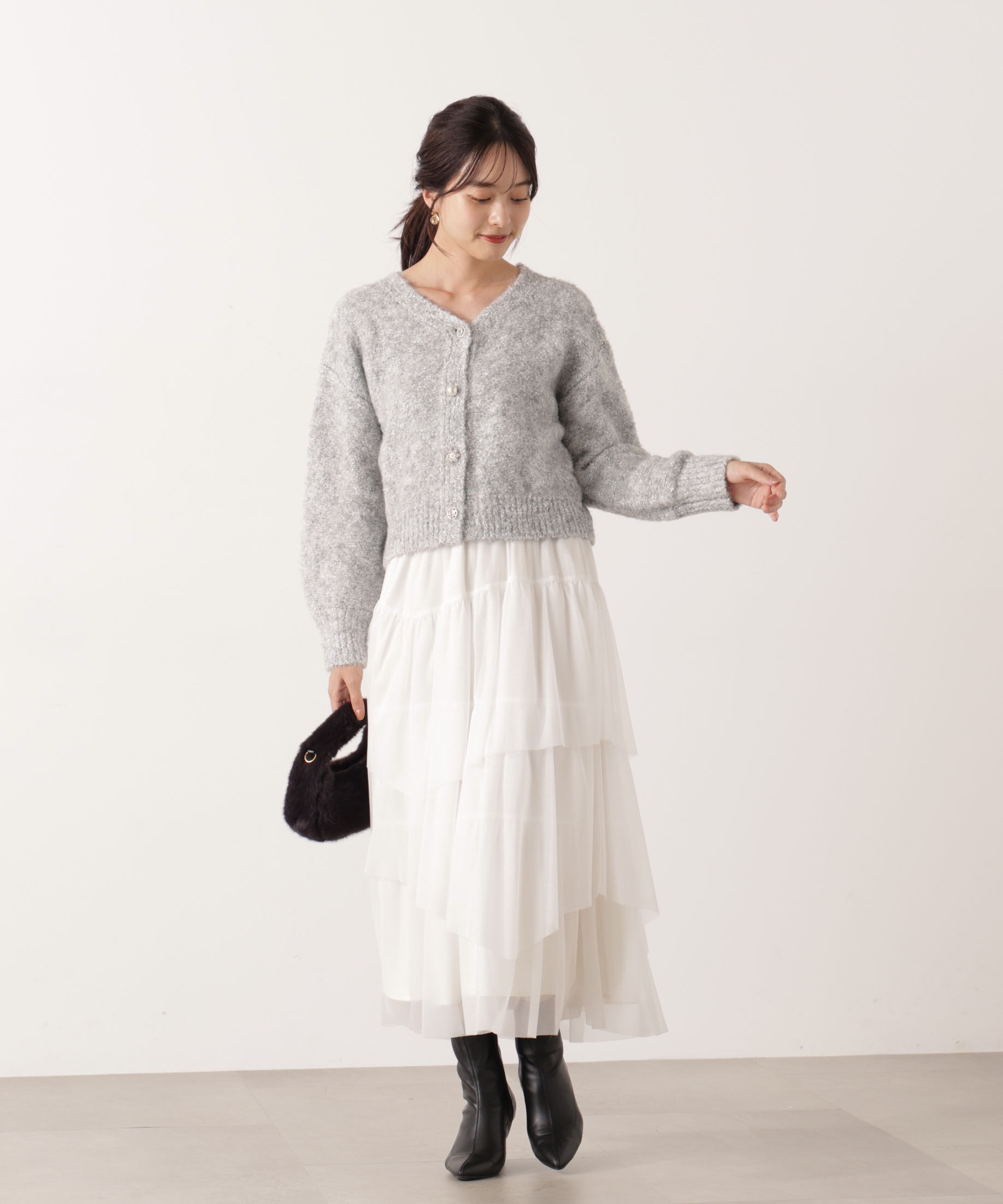 PROPORTION BODY DRESSING「《EDIT COLOGNE》エアリーティアードスカート 25AW」|スカート|