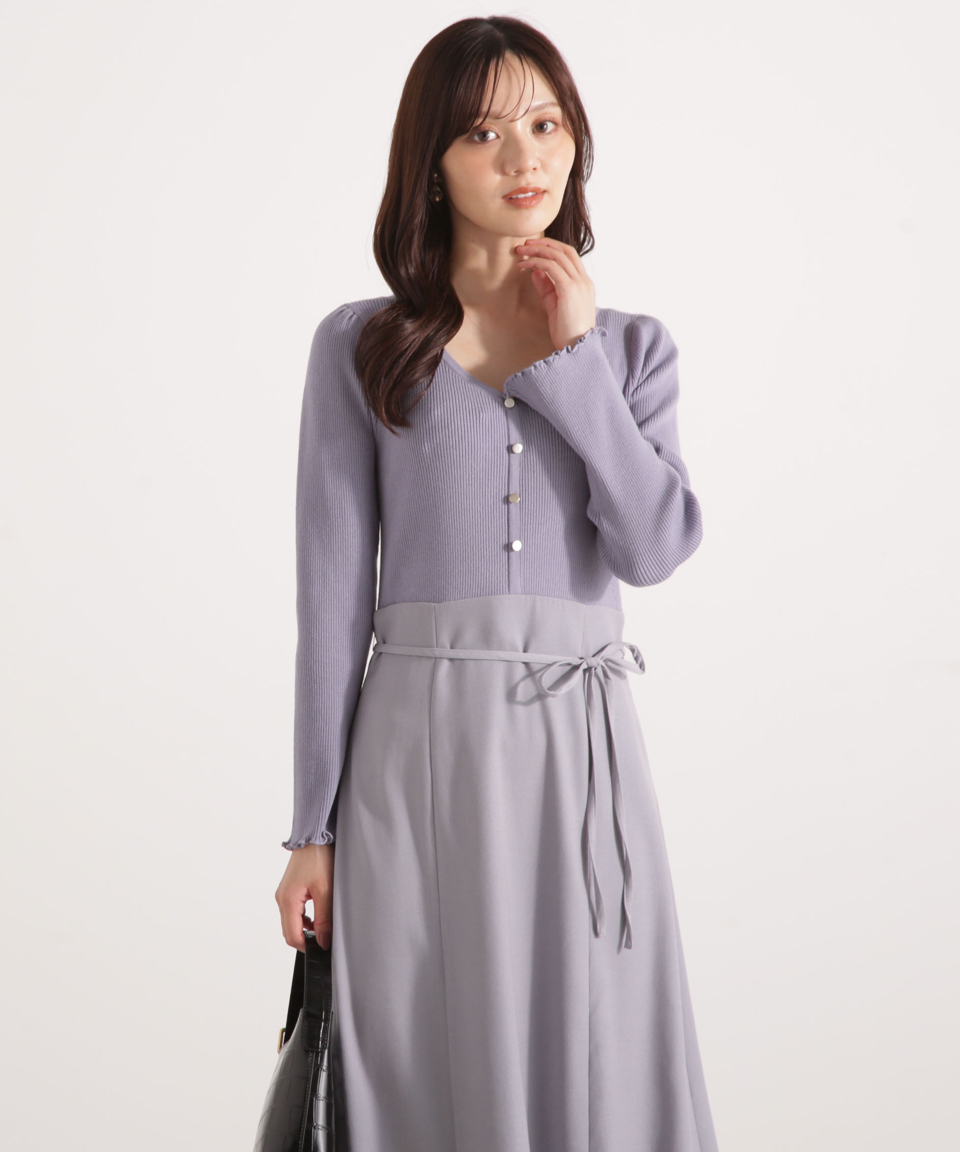 PROPORTION BODY DRESSING「ニットドッキングレディーワンピース 25AW」|ワンピース|