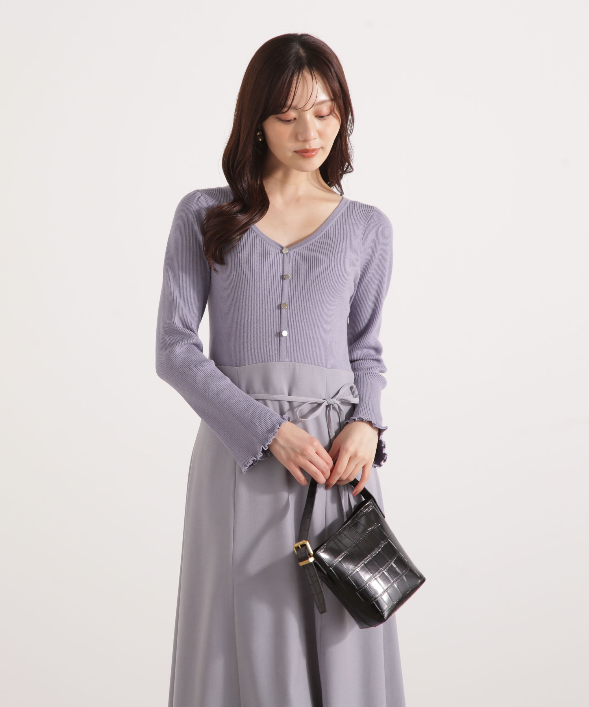 PROPORTION BODY DRESSING「ニットドッキングレディーワンピース 25AW」|ワンピース|