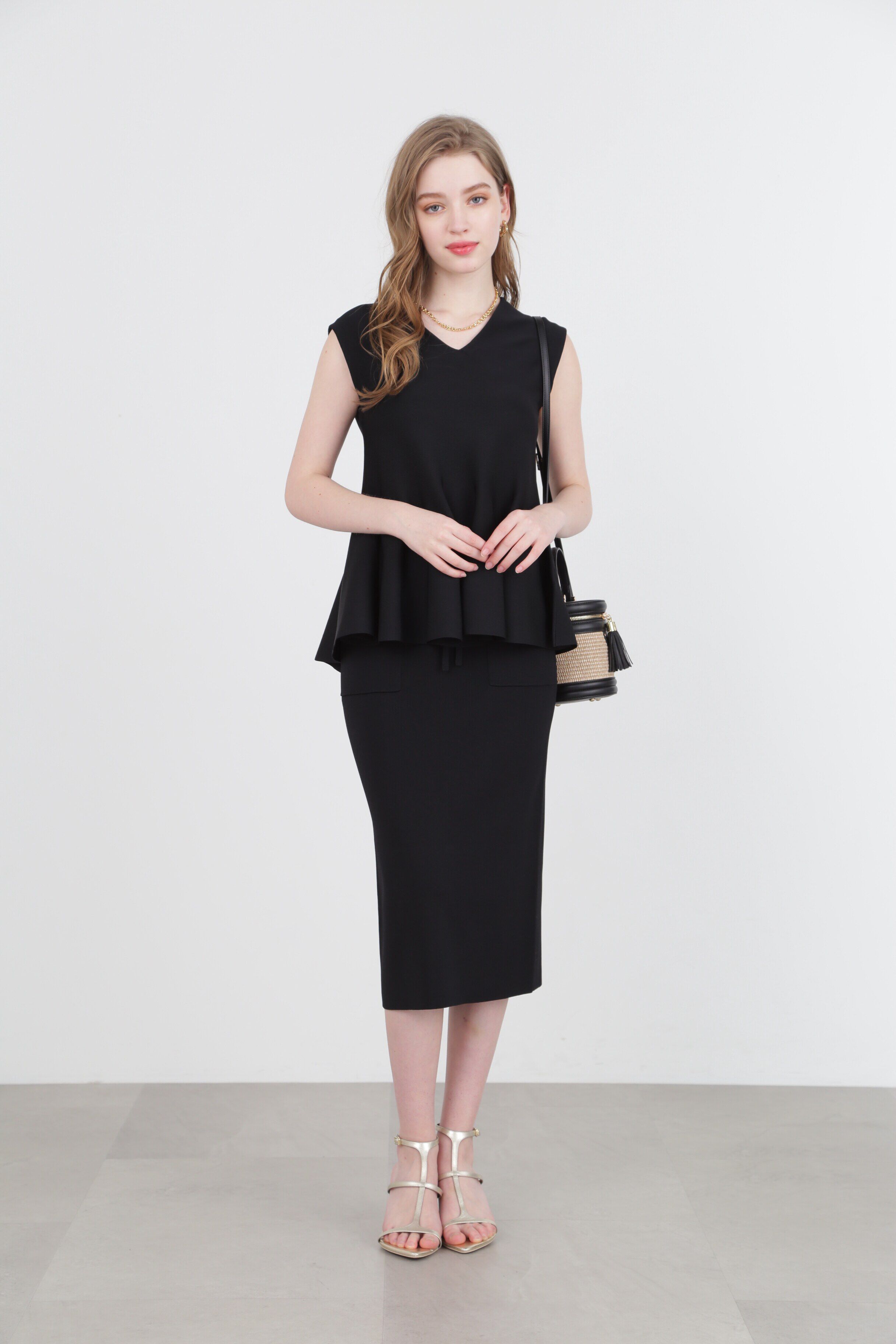  「◆パッチポケットニットタイトスカート」|スカート|