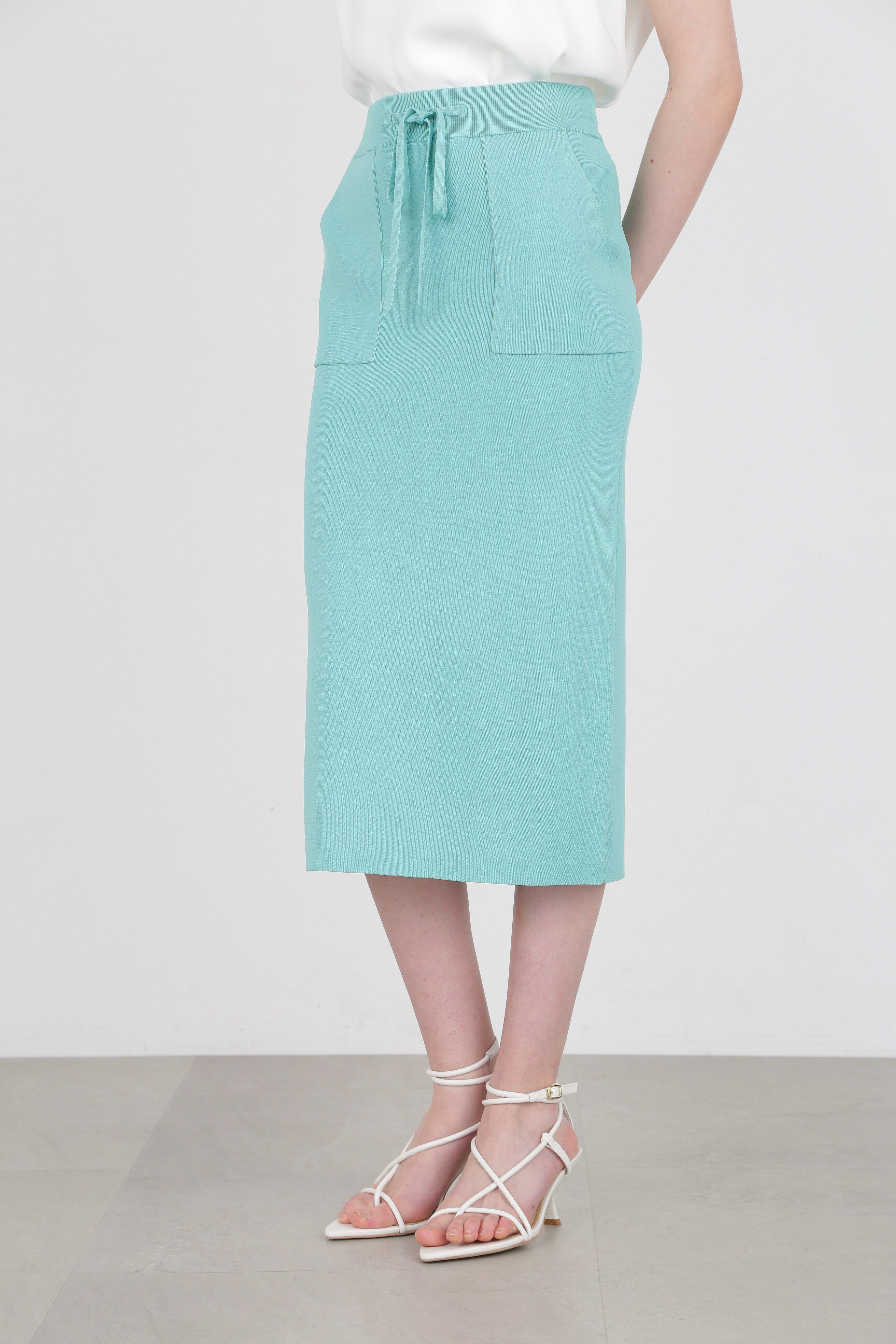  「◆パッチポケットニットタイトスカート」|スカート|