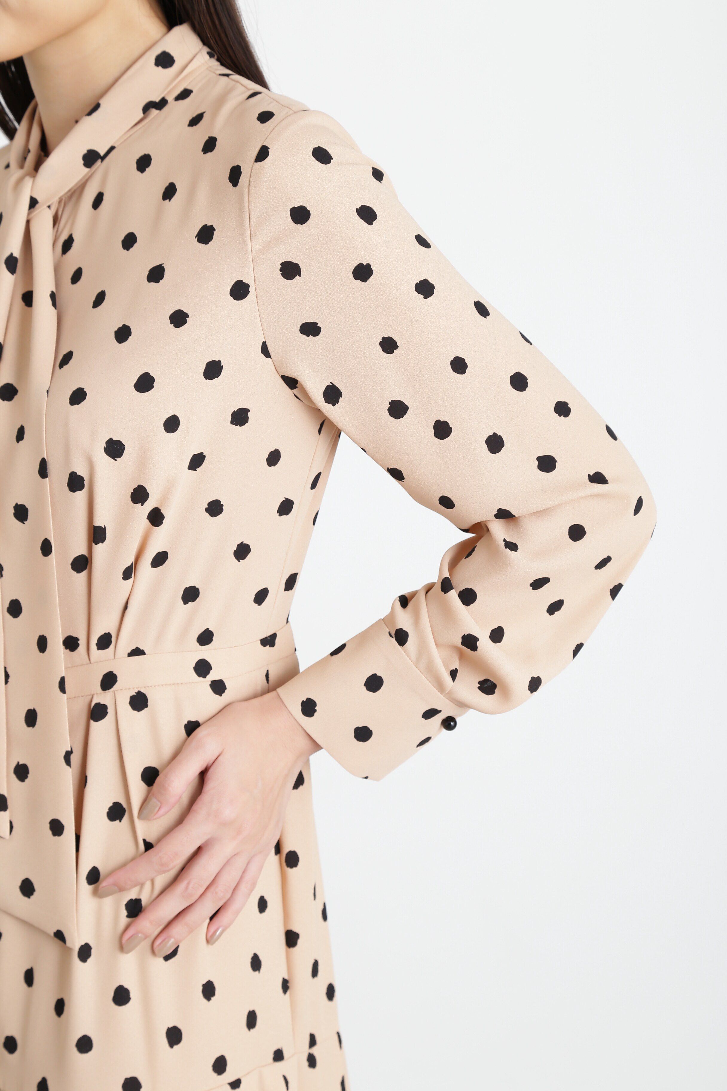  「◆ランダムドットプリーツワンピース」|ワンピース|