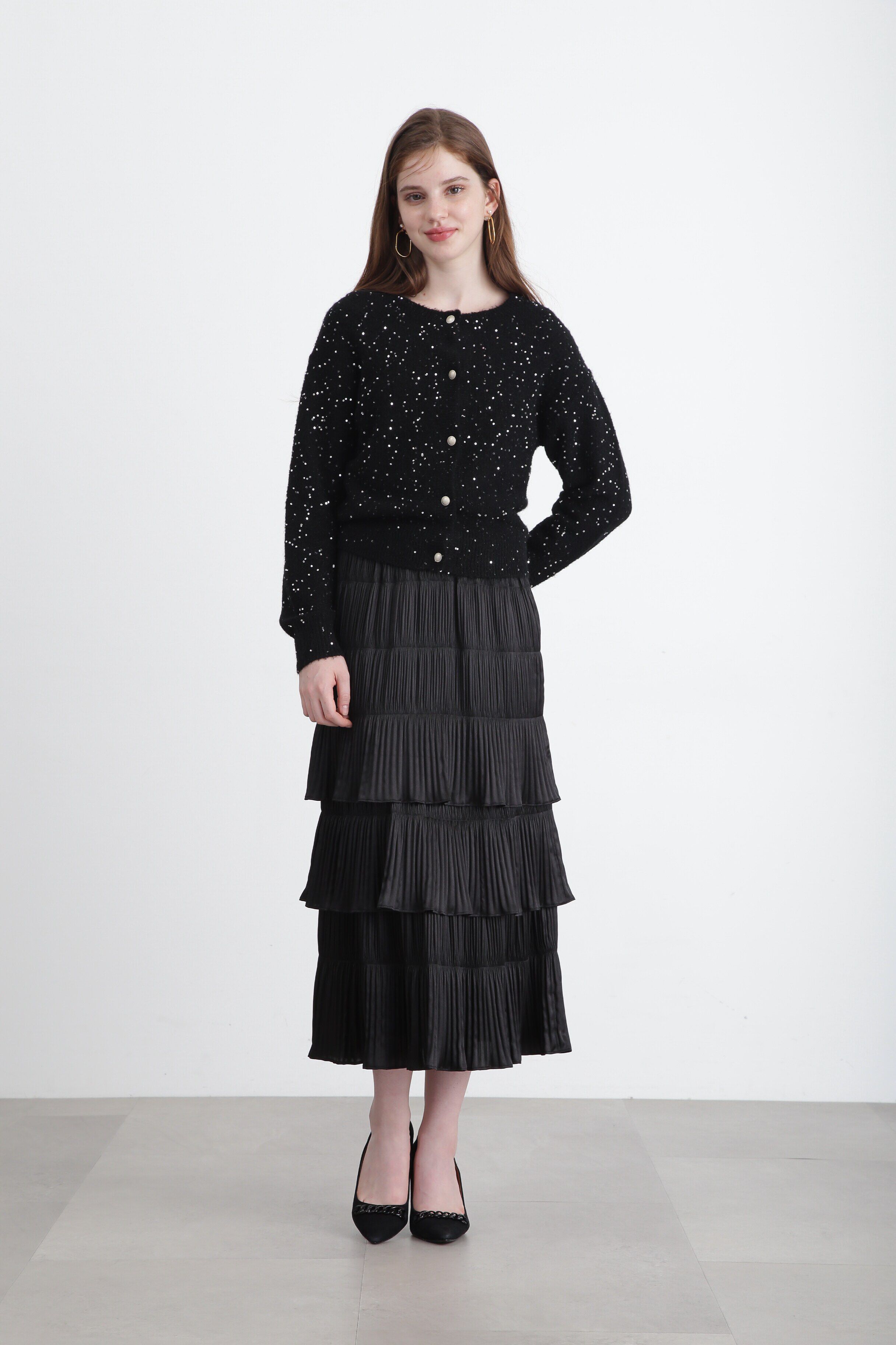  「◆クリスタルプリーツティアードスカート」|スカート|