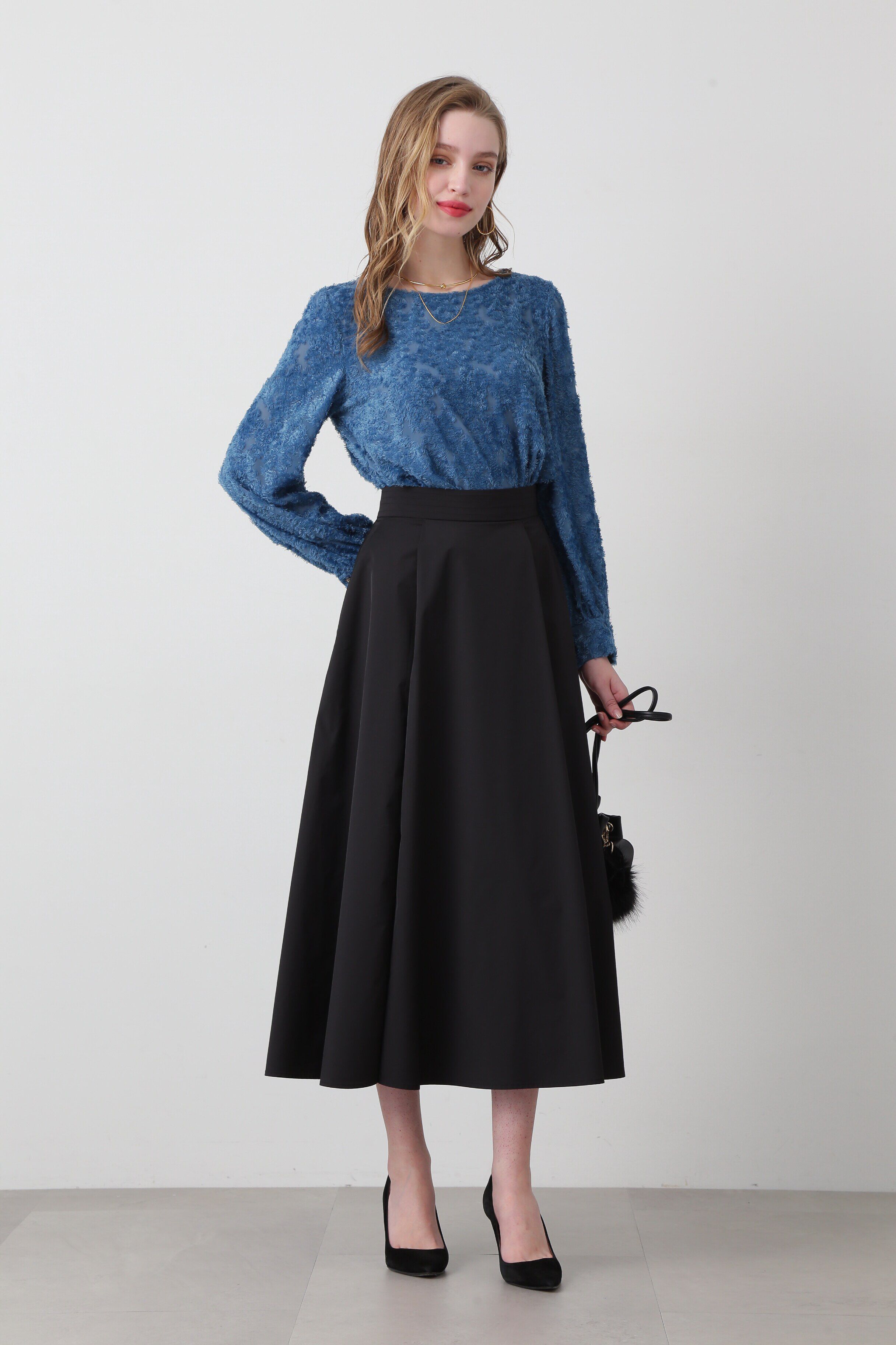  「◆ストレッチタフタフレアースカート」|スカート|