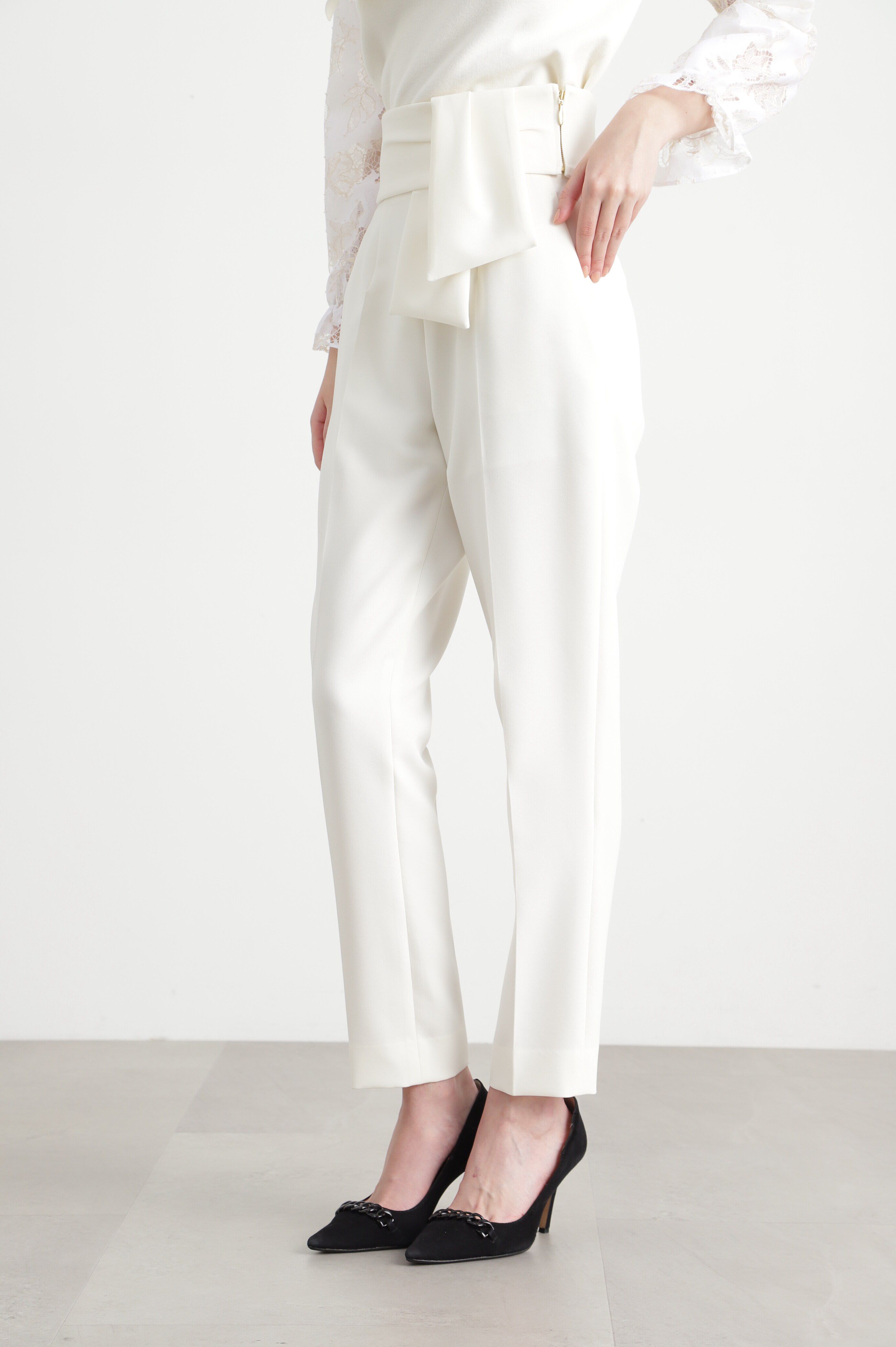  「◆ウエストリボンテーパードパンツ」|その他|