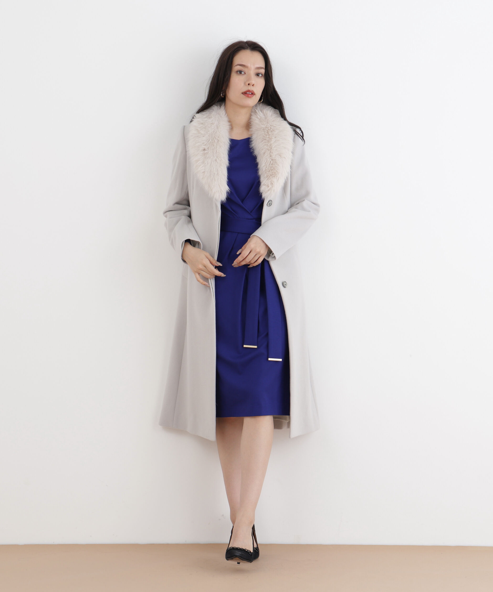  「カシミヤ混ベルテッドコート」|その他|