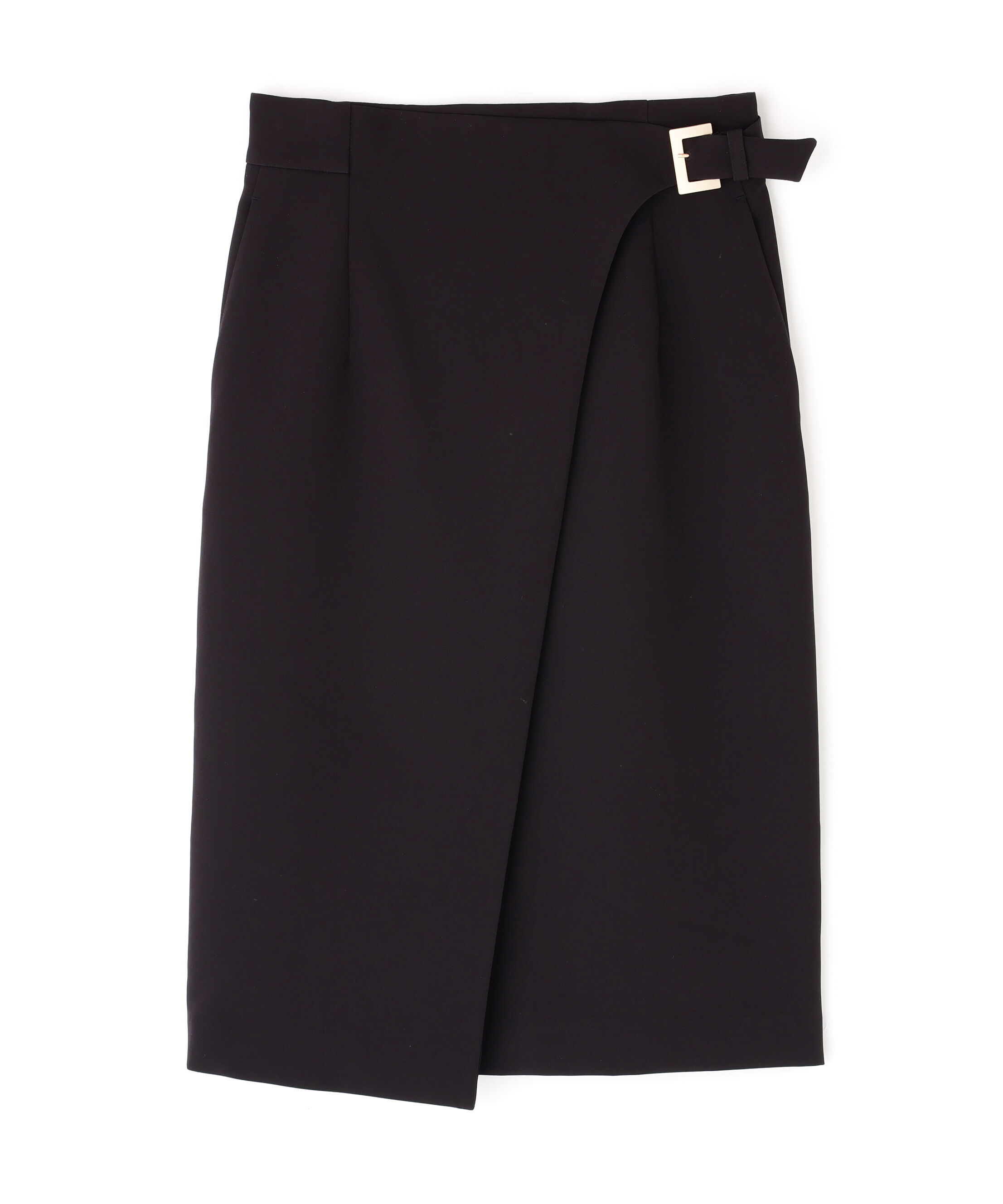  「サイドバックルラップ風スカート」|スカート|